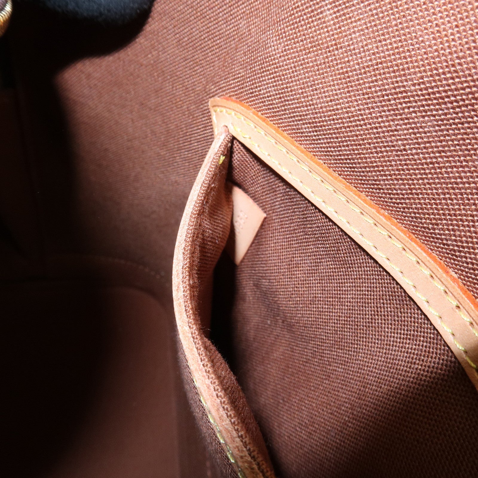 Louis Vuitton Monogram Alma Hand Bag Brown Gold Hardware M51130 Used