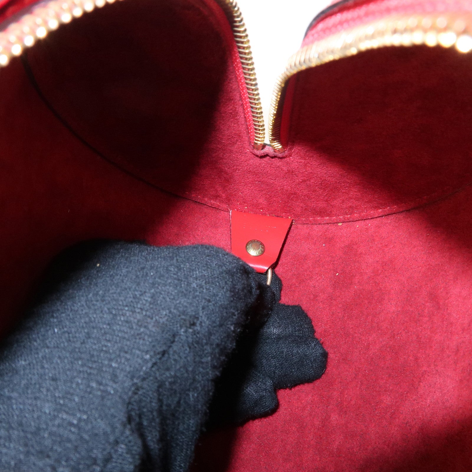 Louis Vuitton Epi Soufflo Hand Bag Castillian Red M52227 Used