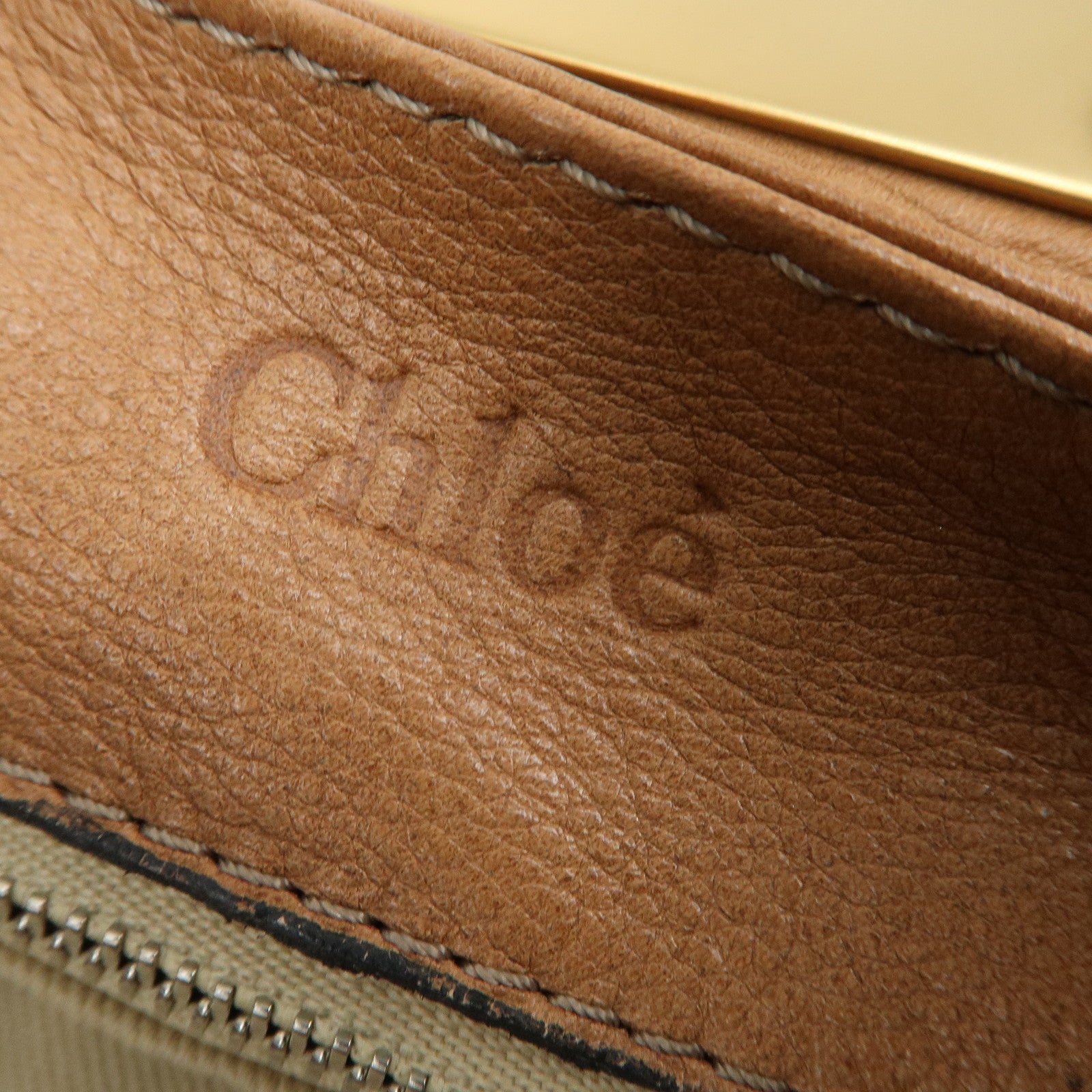 Chloe Paddington Leather Shoulder Bag Hand Bag Brown Used