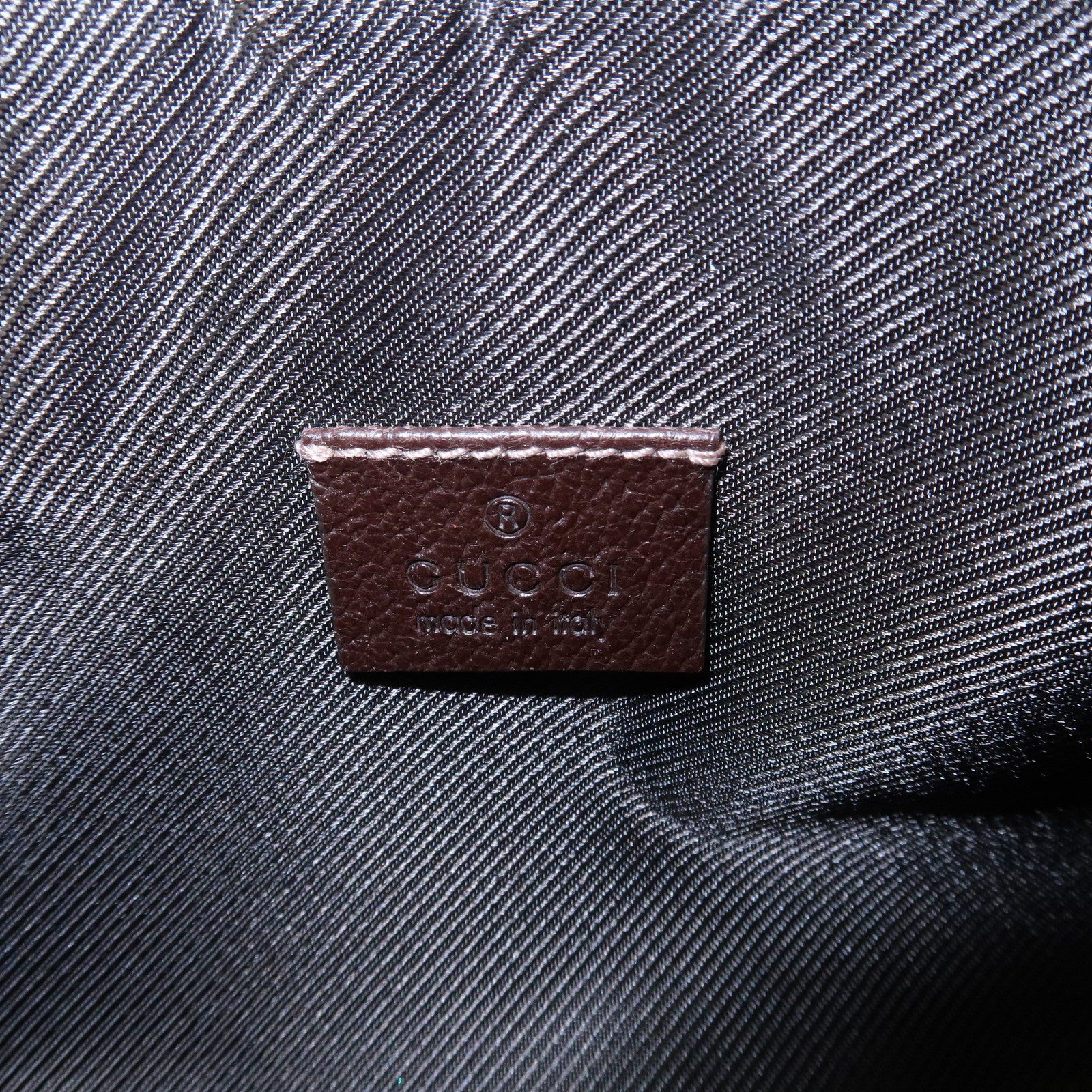 GUCCI Abbey GG Canvas Leather Shoulder Bag Beige Dark Brown 145750 Used