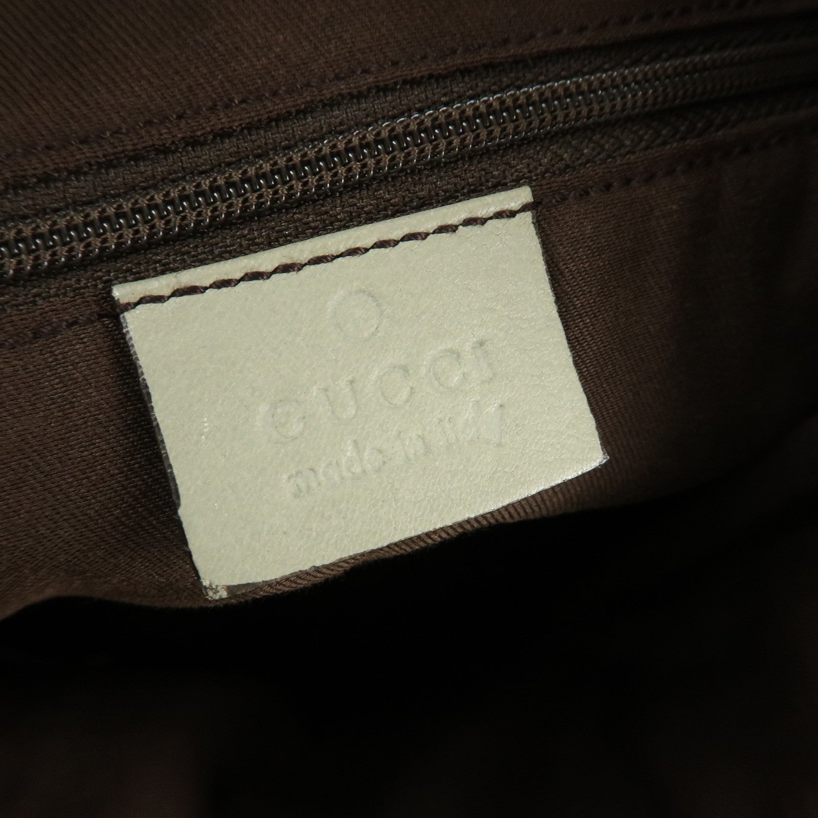 GUCCI Abbey GG Canvas Leather Shoulder Bag Beige Gold 189833 Used