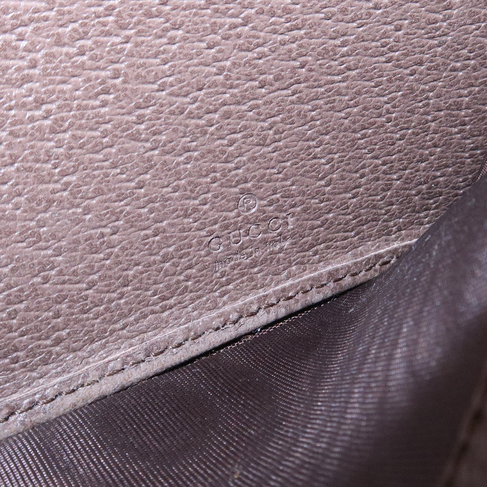 GUCCI Ophidia Sherry GG Supreme Leather Bi-fold Long Wallet 523153 Used