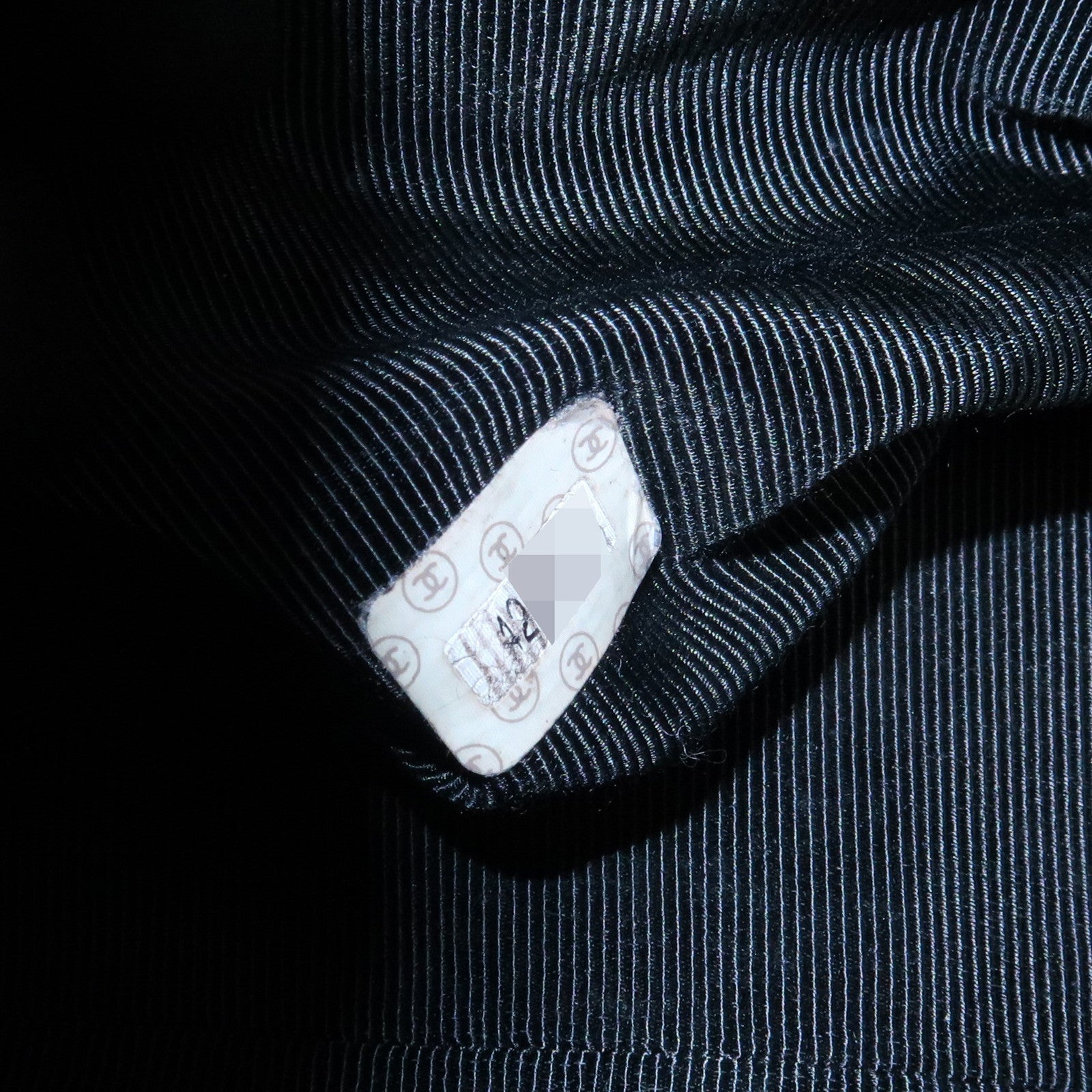 CHANEL COCO Mark Lamb Skin Stitch Shoulder Bag Black Gold Used