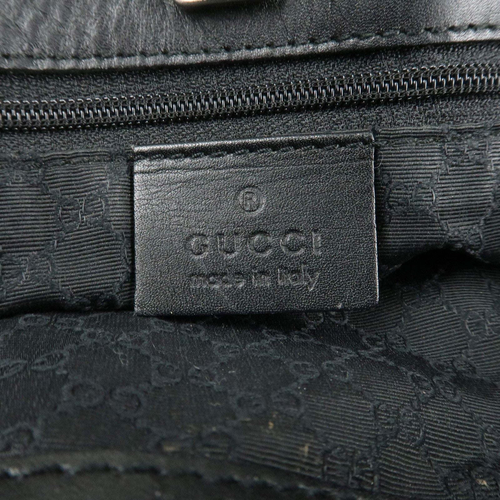 GUCCI Sherry Denim Leather Hand Bag Blue 73983 Used