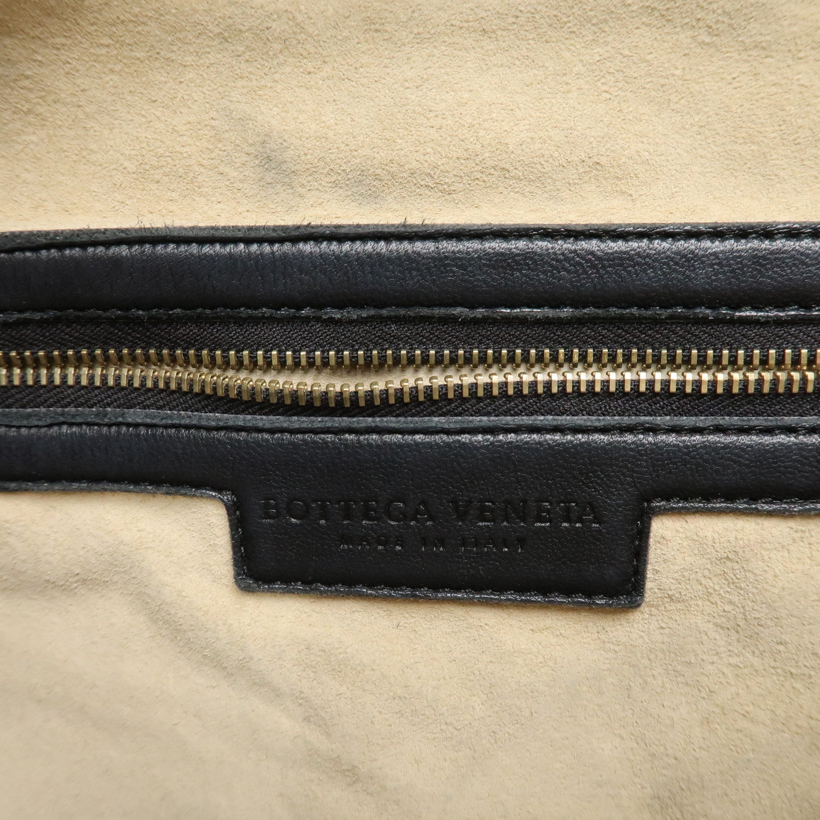 BOTTEGA VENETA Hobo Intrecciato Leather Shoulder Bag Black 115653 Used