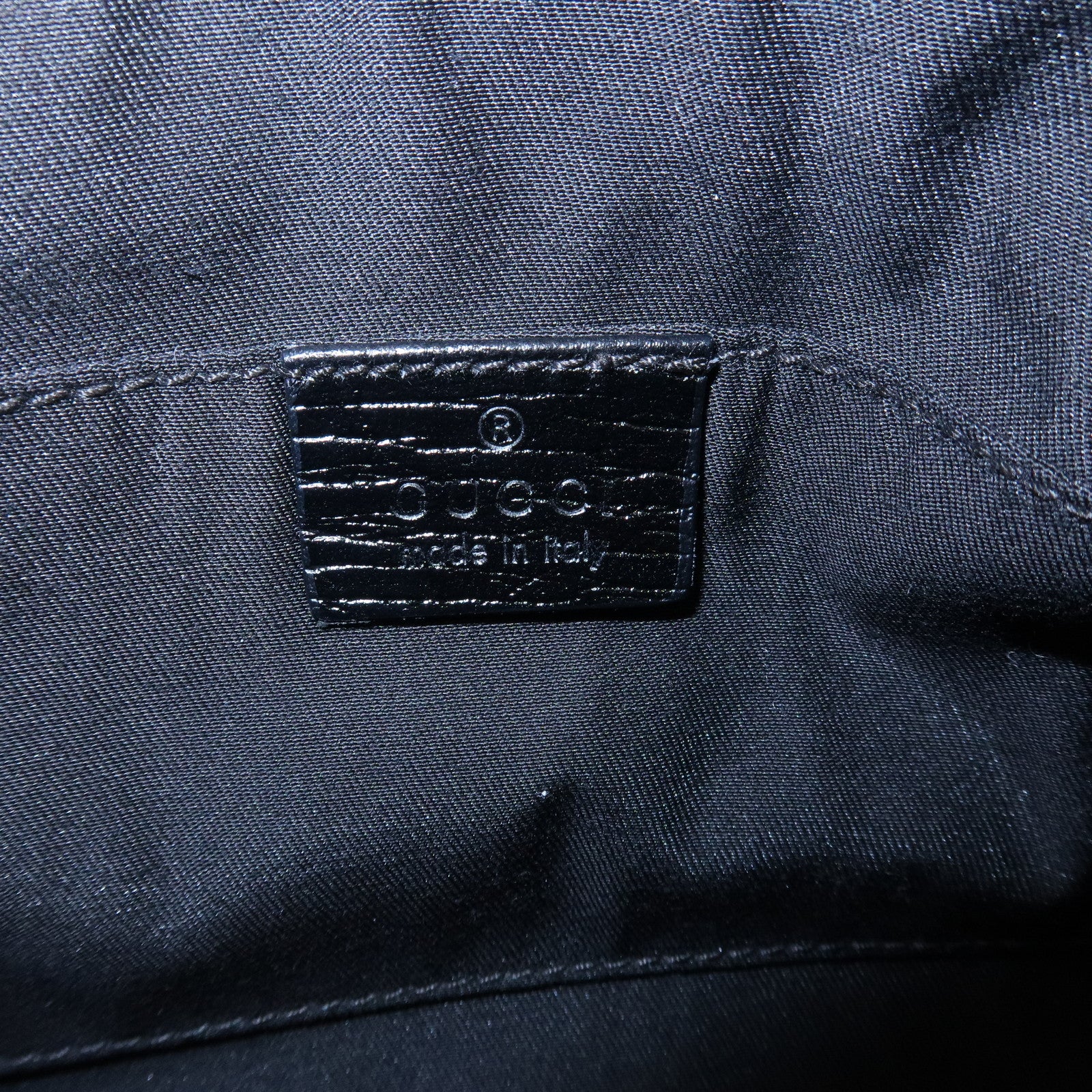 GUCCI Sherry GG Canvas Leather Shoulder Bag Black 145970 Used