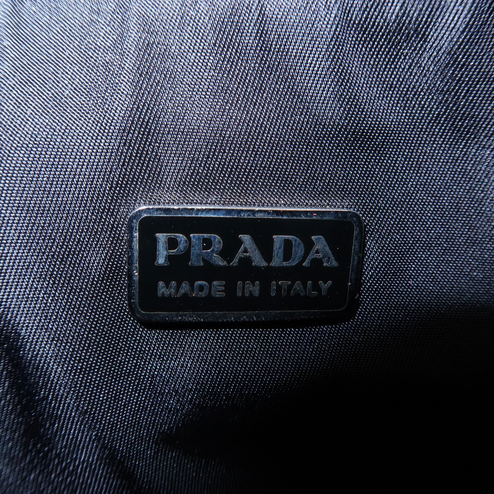 PRADA Felt Leather Shoulder Bag Hand Bag Gray Black Used