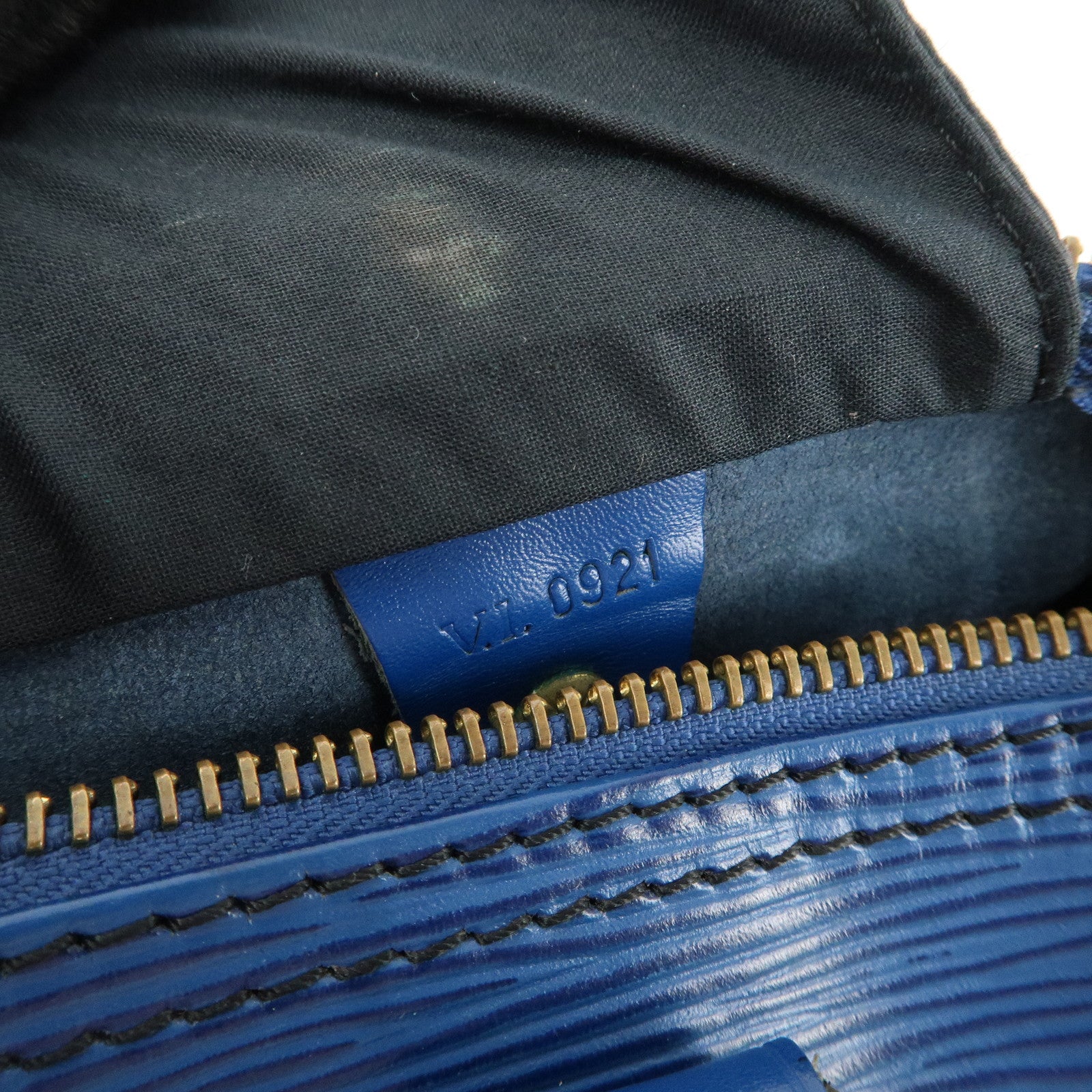 Louis Vuitton Epi Speedy 25 Hand Bag Boston Bag Blue M43015 Used