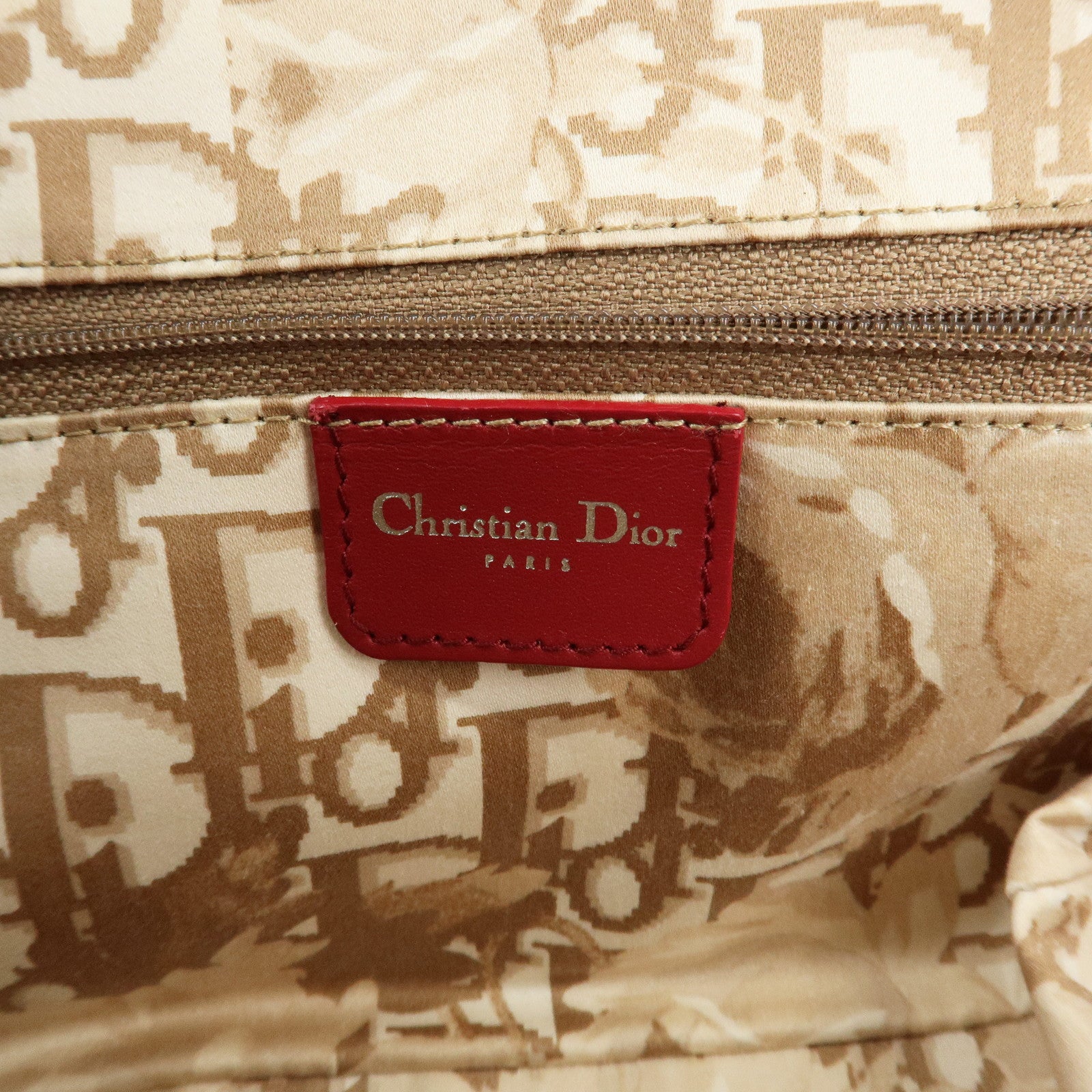 Christian Dior Detective Bag Satchel Bag Hand Bag Red Used