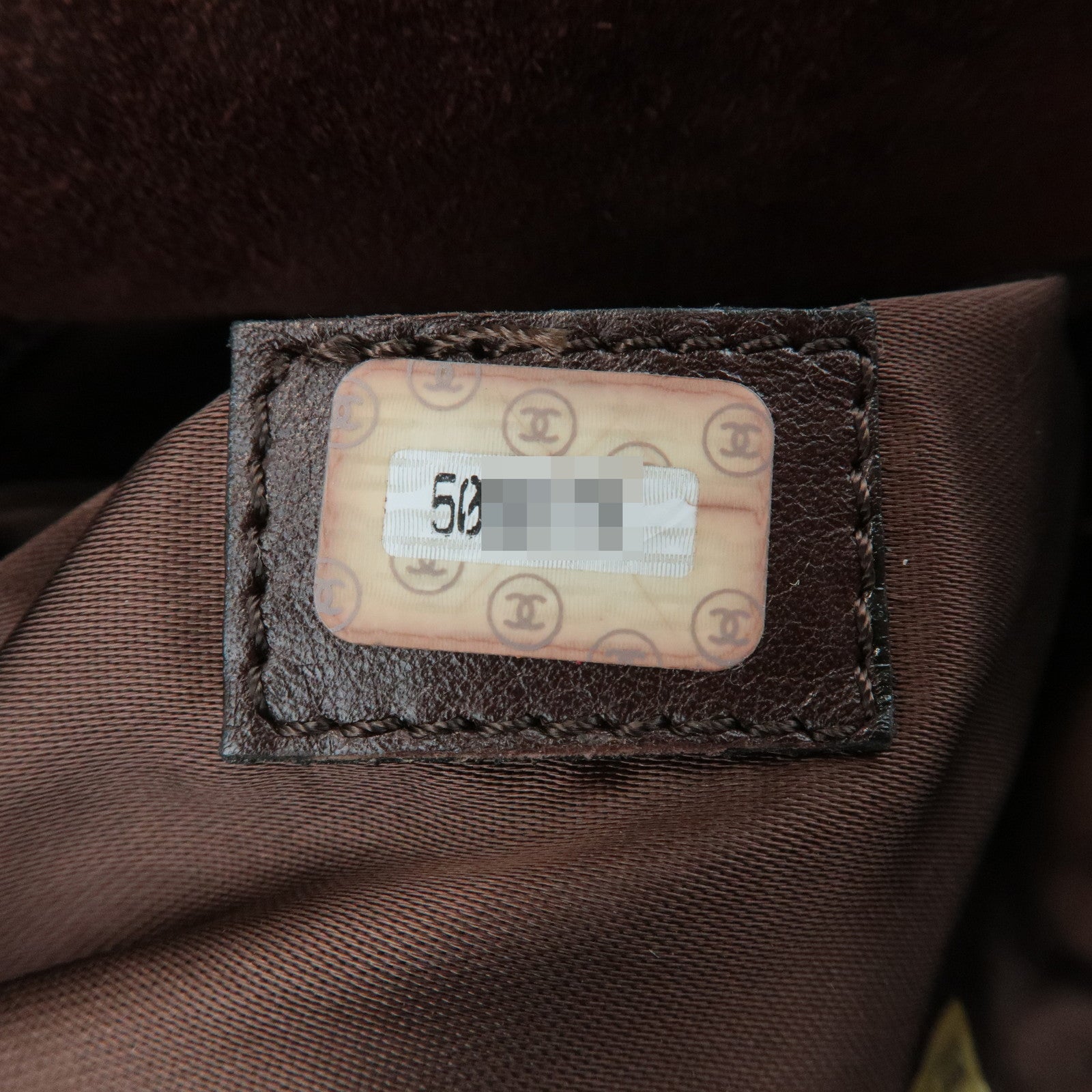 CHANEL COCO Mark Suede Leather Fringe Shoulder Bag Brown Used