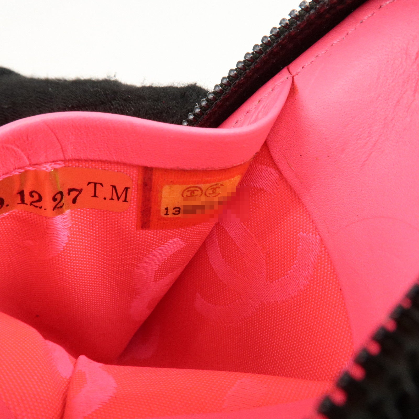 CHANEL Cambon Line Leather Round Zippy Long Wallet Black A26710 Used