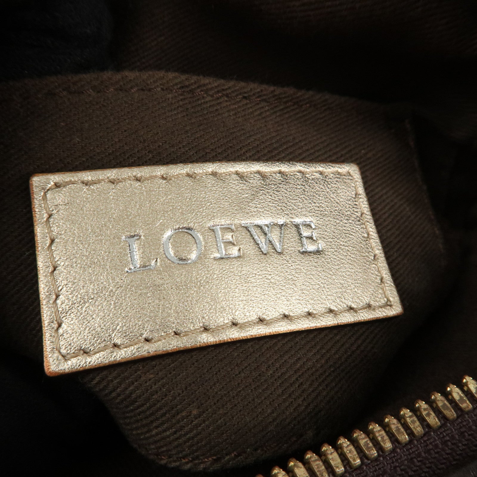LOEWE Anagram Leather Mini Shoulder Bag Crossbody Bag Brown Used