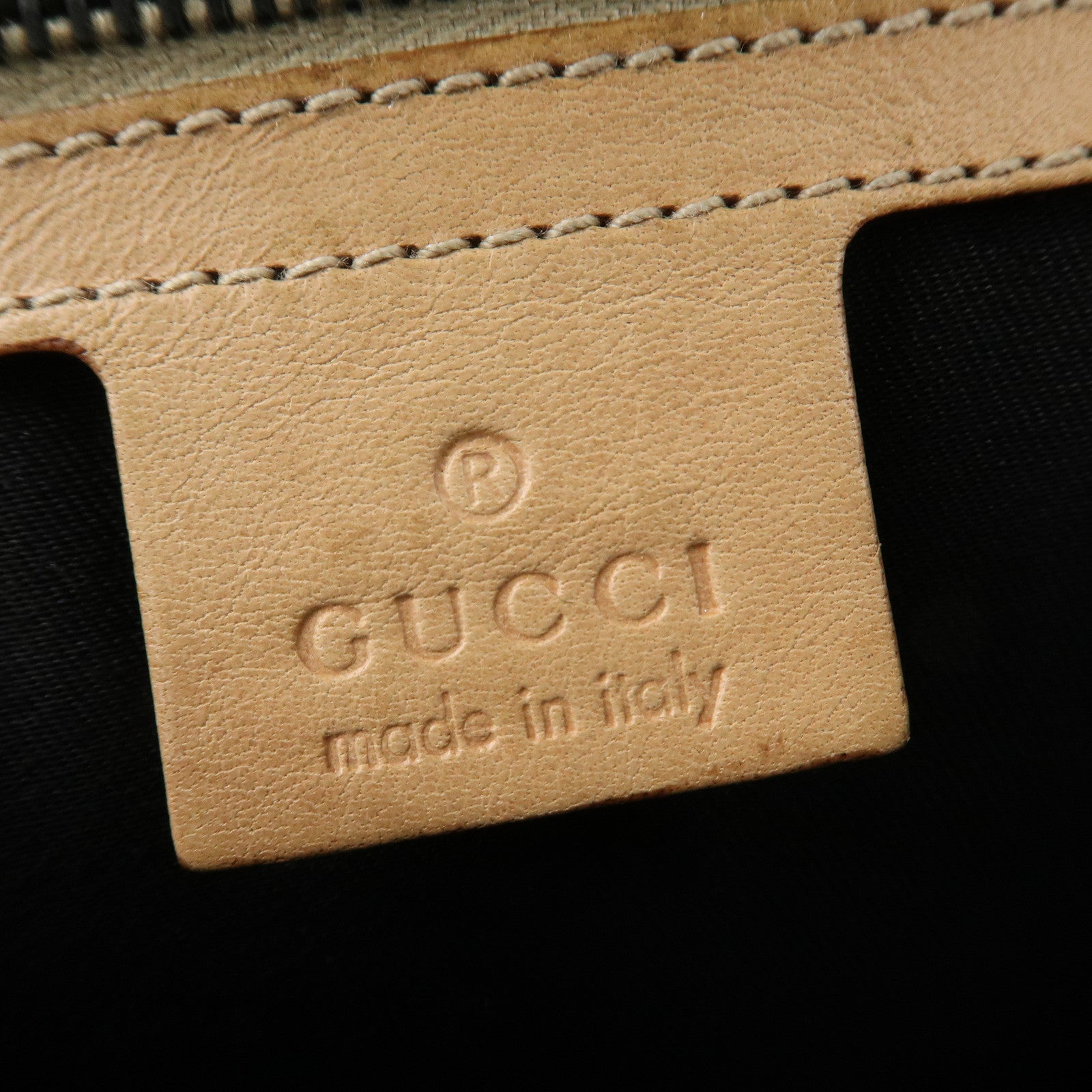 GUCCI Horsebit GG Canvas Leather Studs Shoulder Bag Black 114915 Used