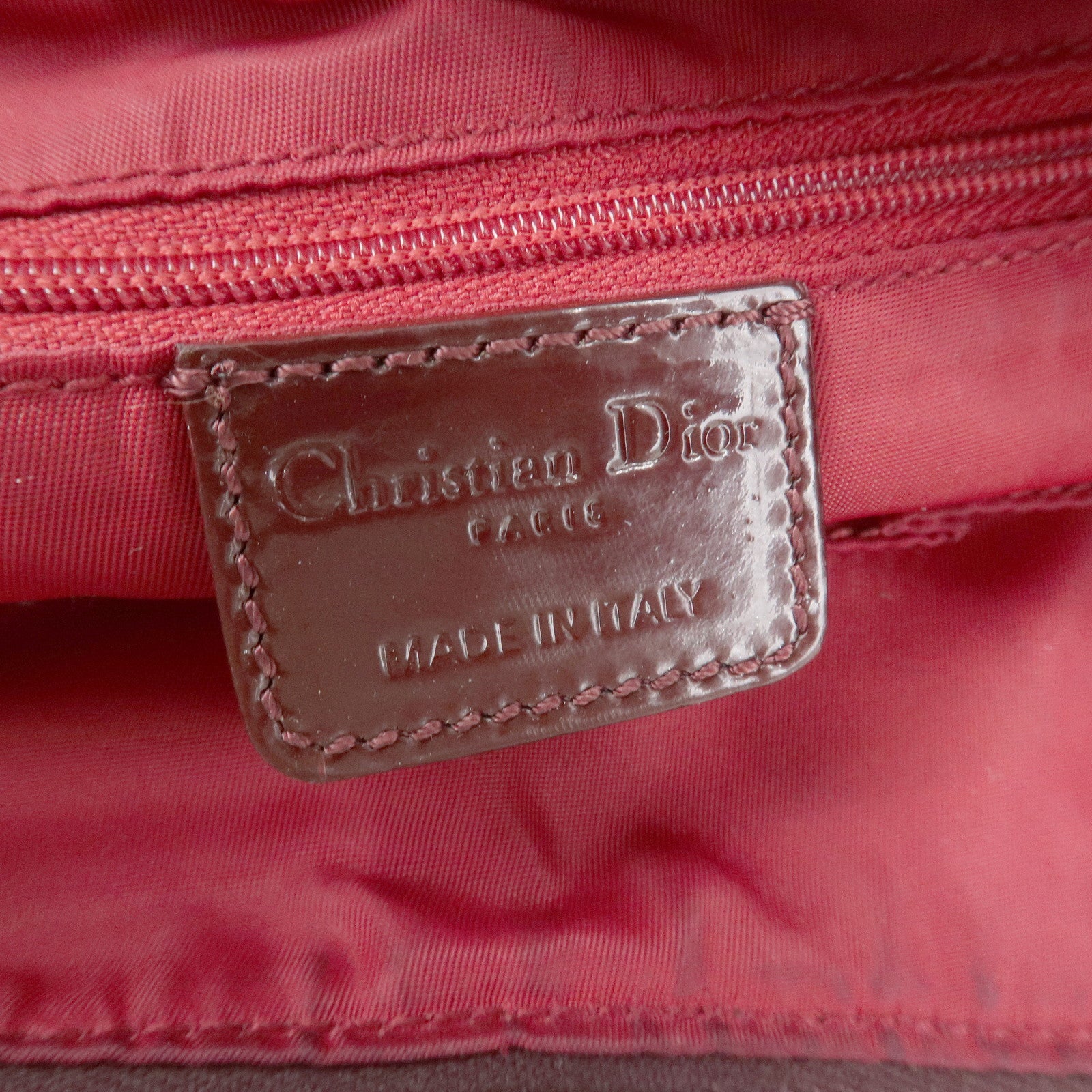 Christian Dior Trotter Canvas Patent Leather Suede Shoulder Bag Used