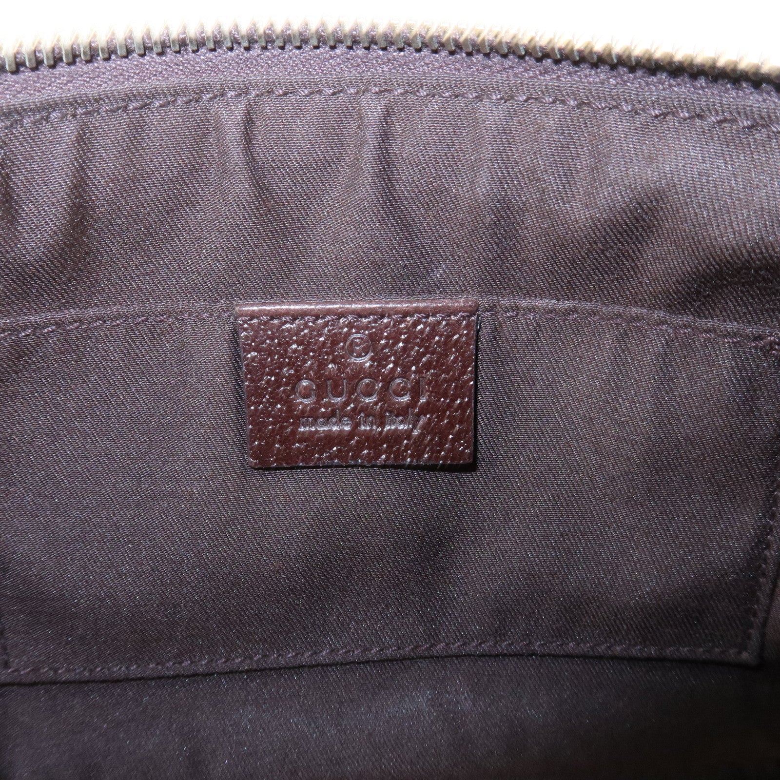 GUCCI GG Canvas Leather Chain Hand Bag 170050 205027 Brown Used