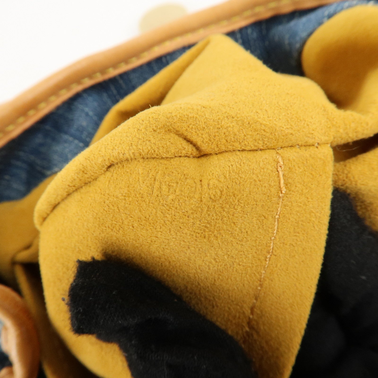 Louis Vuitton Monogram Denim Pleaty Hand Bag Blue M95020 Used