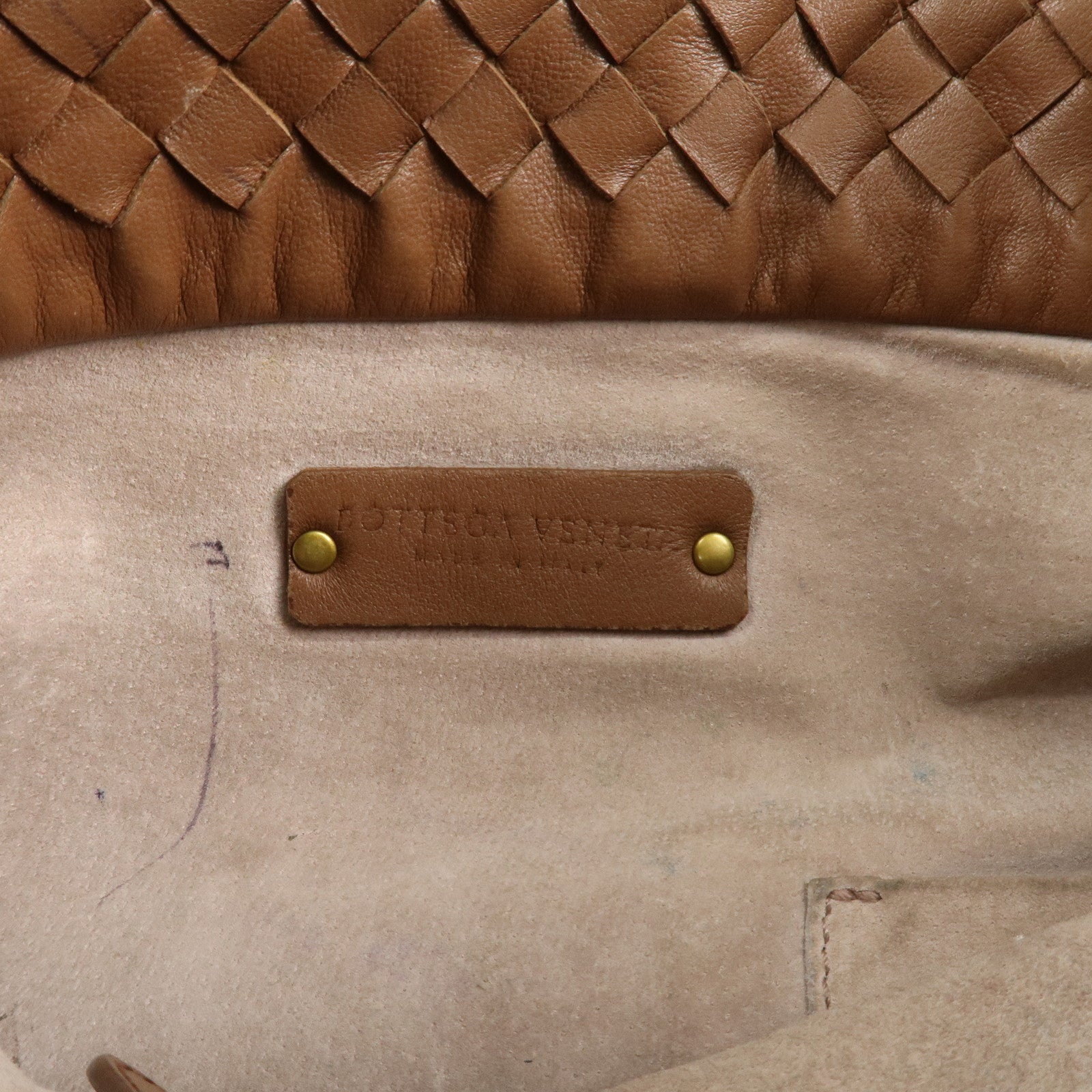 BOTTEGA VENETA Intrecciato Leather Tote Bag Brown 162937 Used
