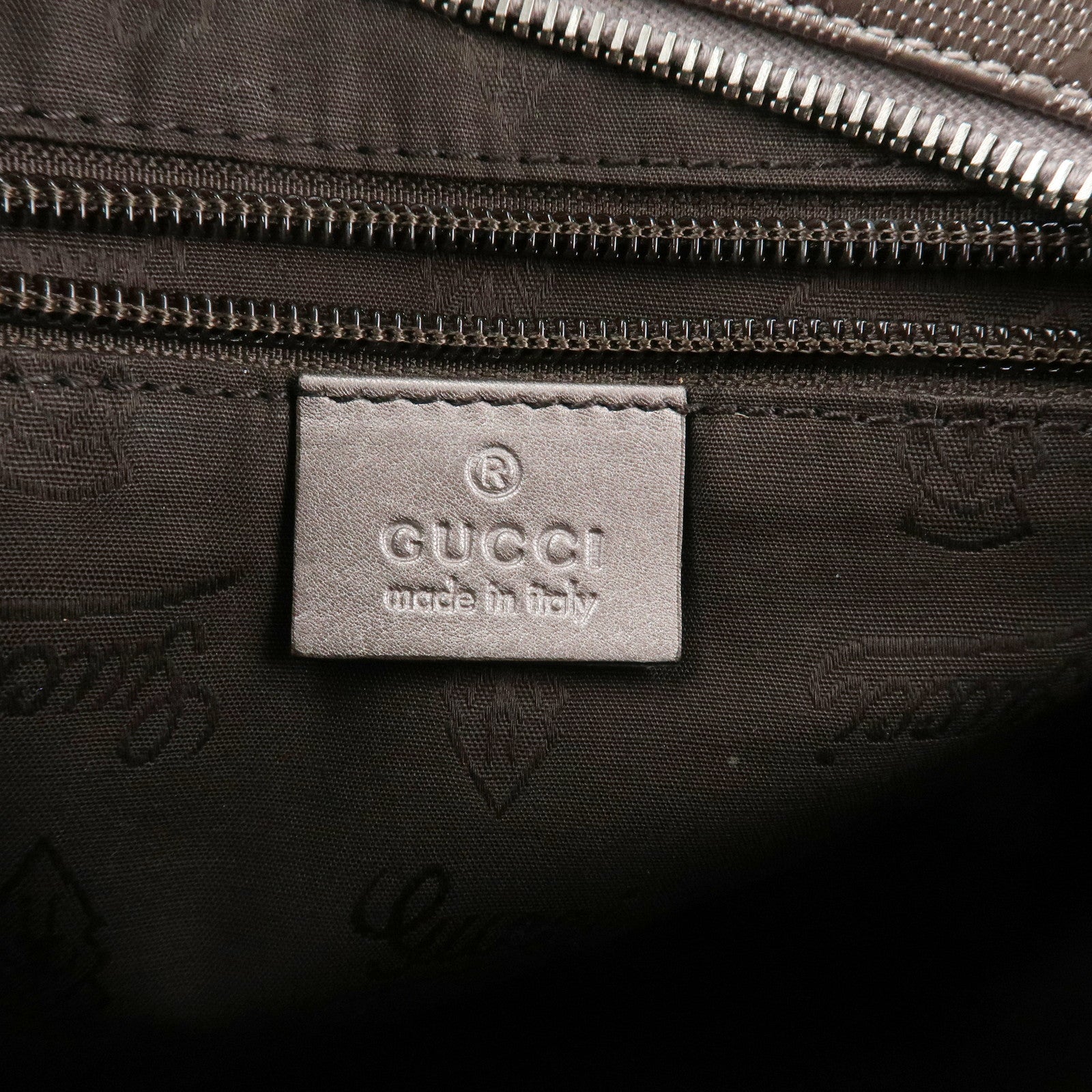 GUCCI GG Imprime PVC Leather Shoulder Bag Metallic Rose gold 233268 Used