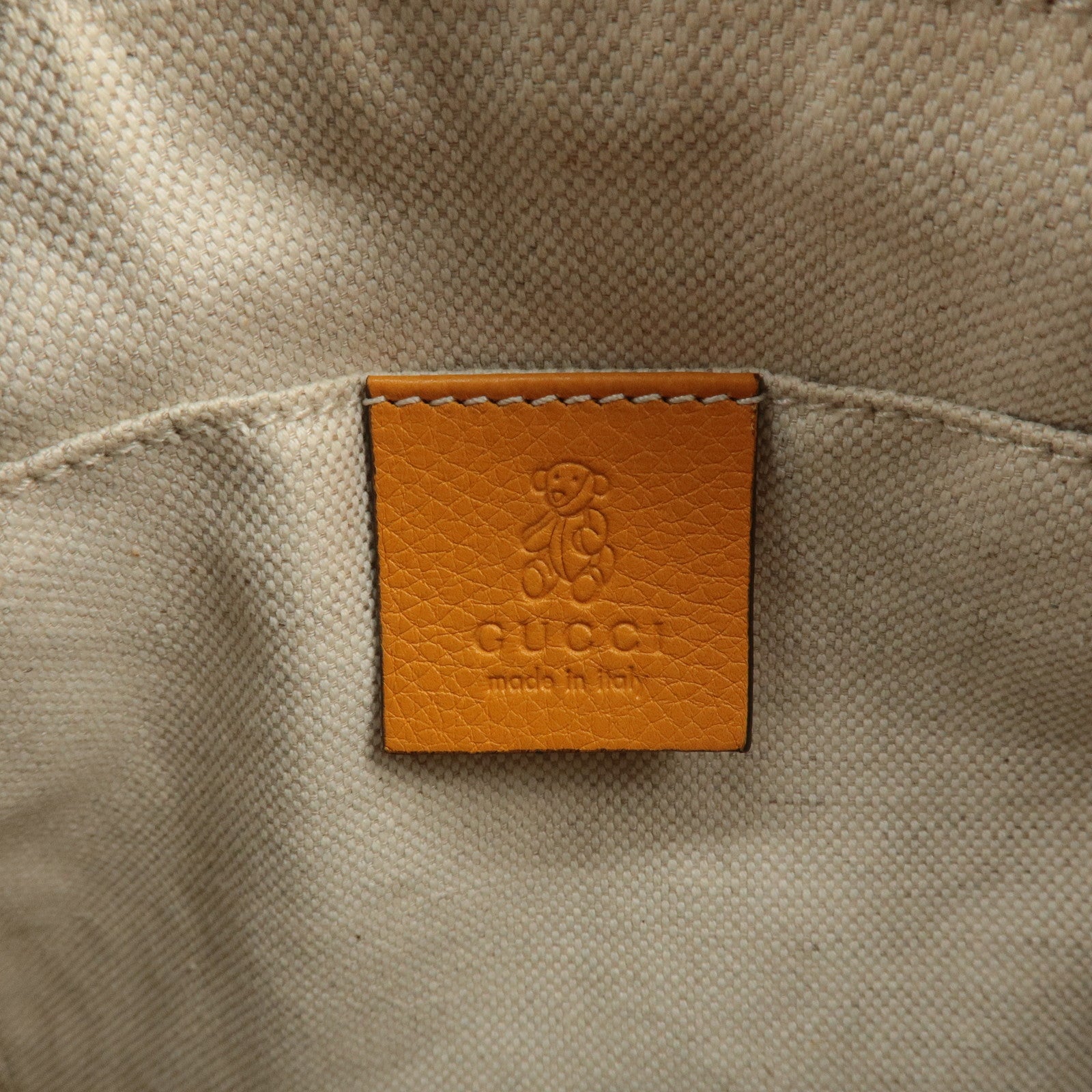 GUCCI Children SOHO Leather Tote Bag Hand Bag Orange 340618 Used