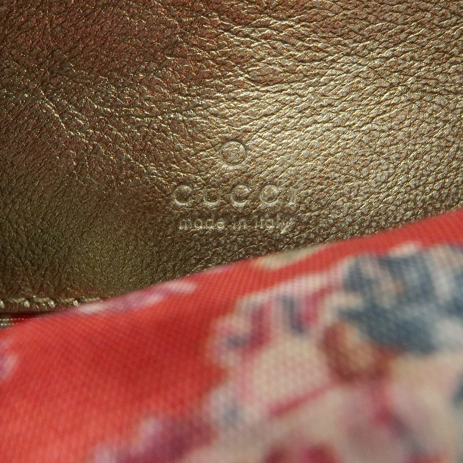 GUCCI Laminate Quilting Leather Shoulder Bag Green Red Gold 534951 Used