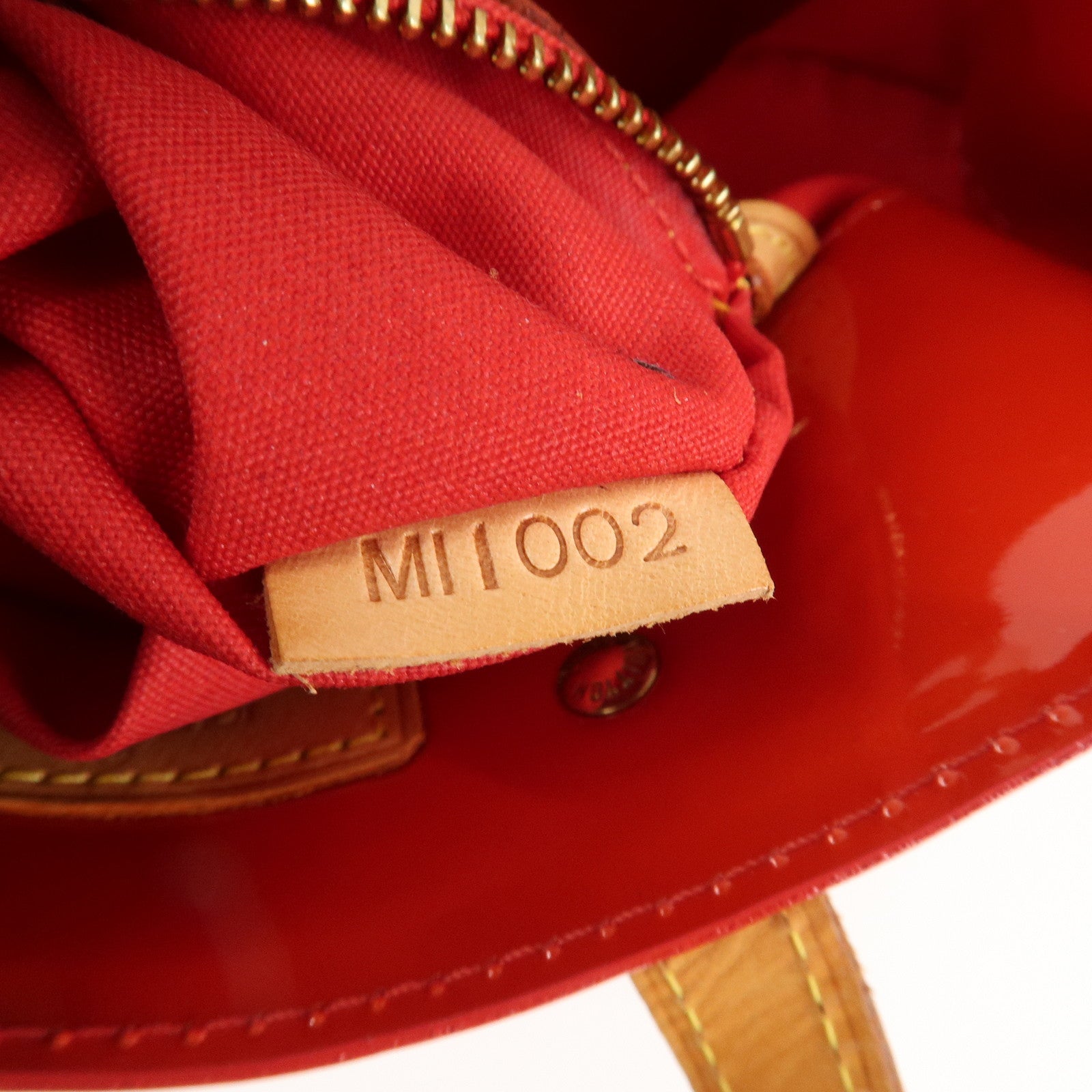 Louis Vuitton Monogram Vernis Lead PM Hand Bag M91088 Rouge Used