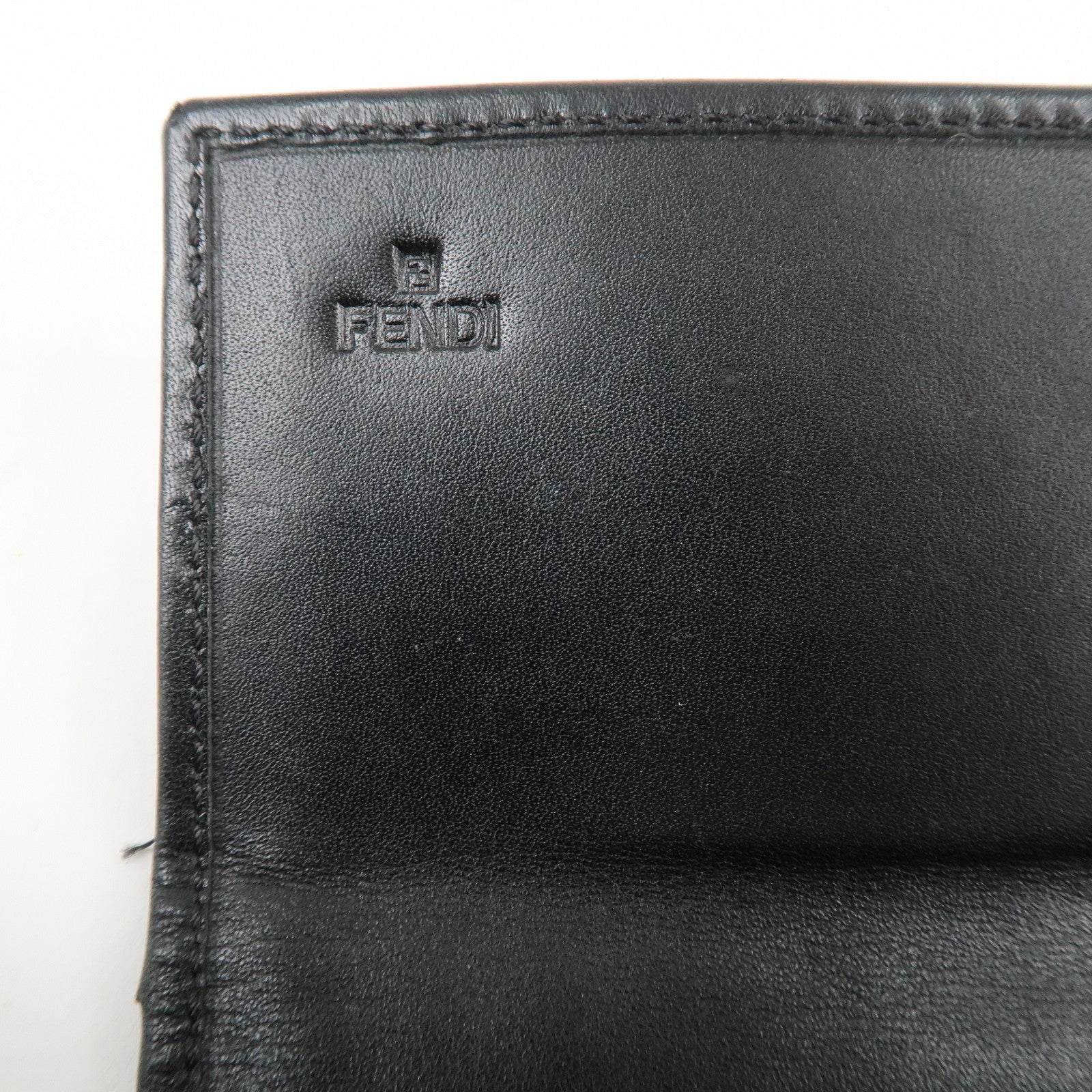 FENDI Zucca Zucchino Set of 3 Canvas Leather Wallet Used