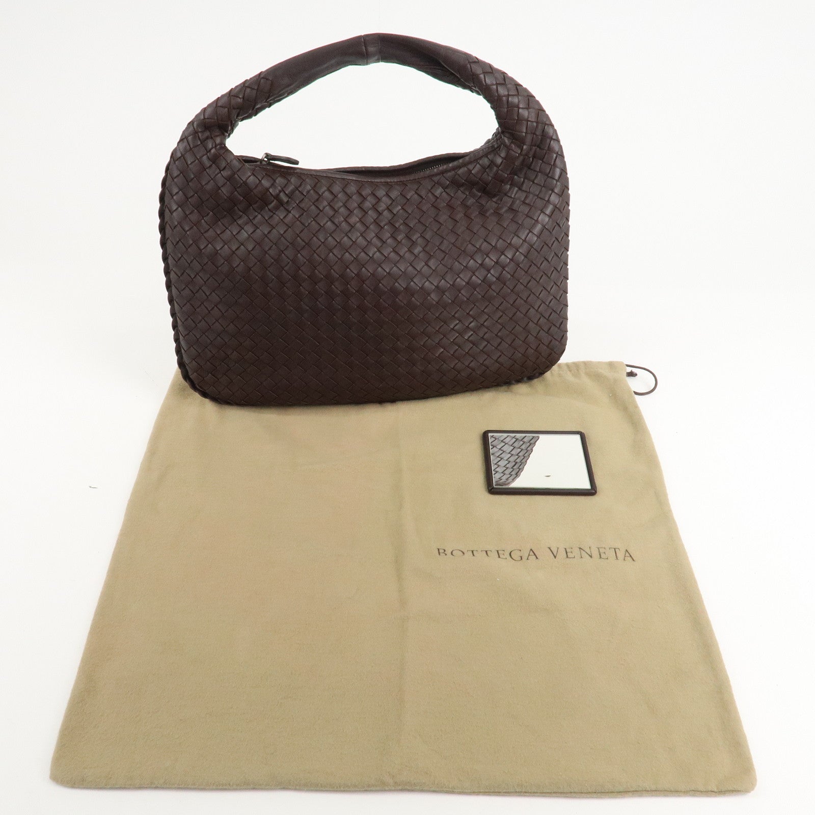 BOTTEGA VENETA Hobo Intrecciato Leather Shoulder Bag Brown 115653 Used