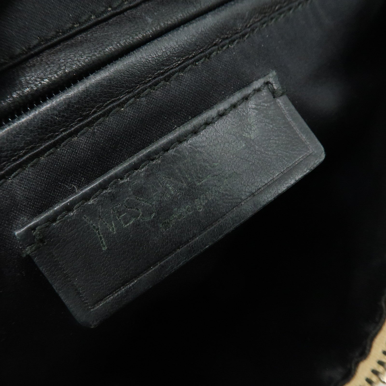 YVES SAINT LAURENT Rive Gauche Kahara Canvas Leather Mini Boston Used