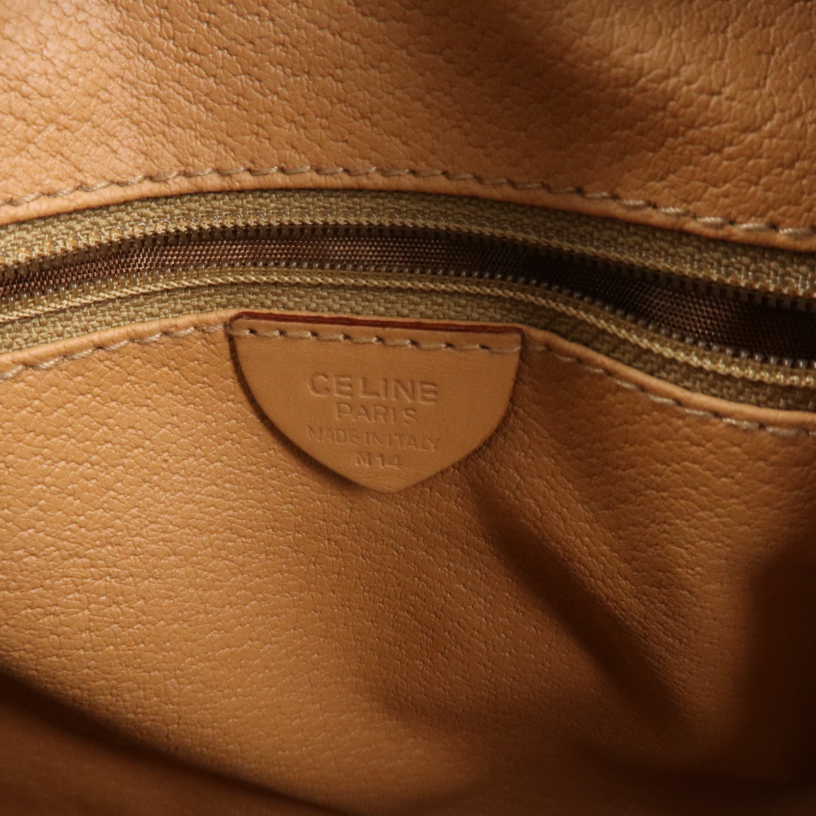 CELINE Macadam PVC Leather 2 Way Boston Bag Hand Bag Brown Used