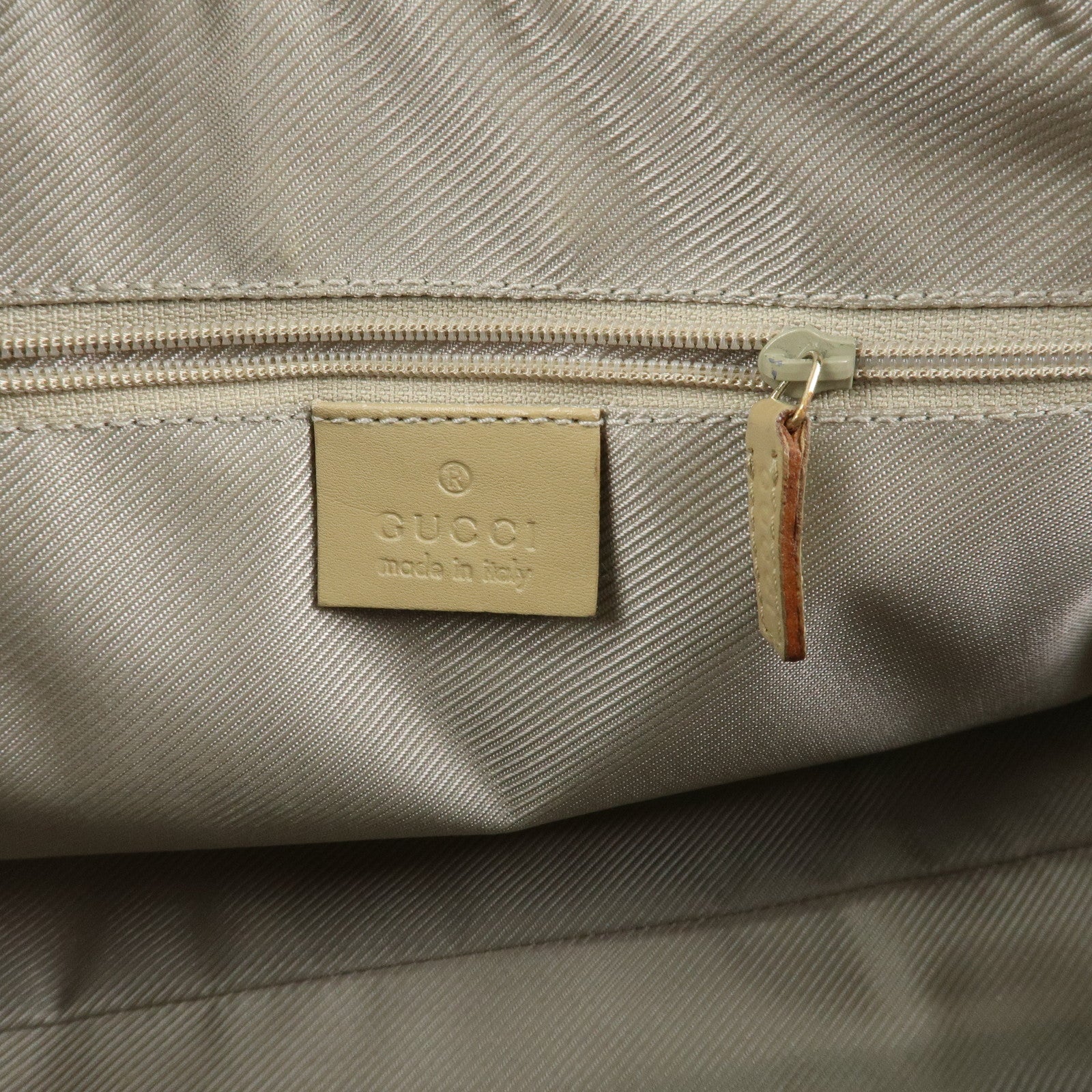 GUCCI Micro Guccissima Leather Hand Bag Beige 000.0852.2123 Used