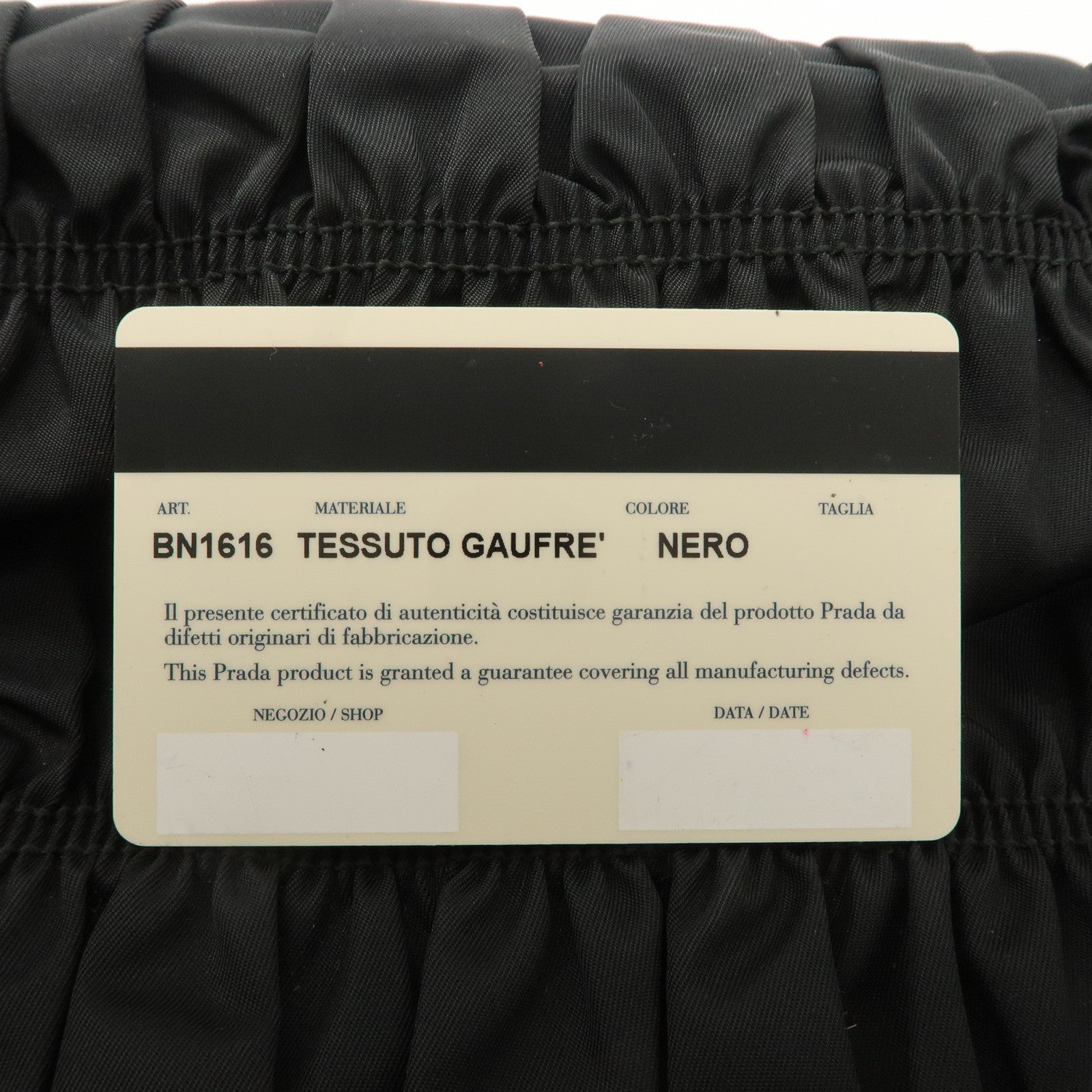 PRADA Logo Nylon Leather Gathered Shoulder Bag BN1616 Used