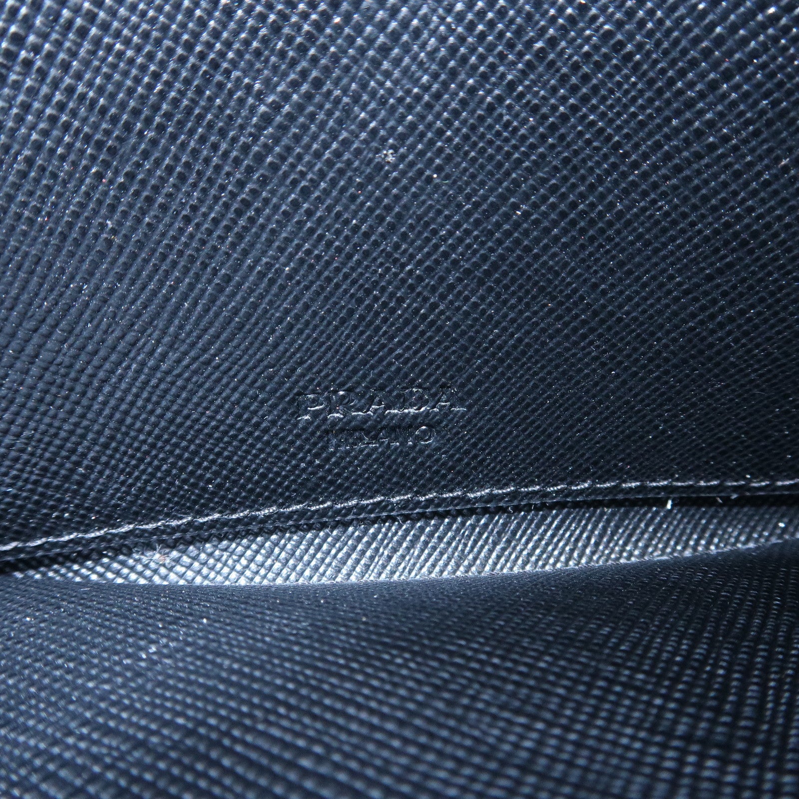 PRADA Saffiano Leather Shoulder Long Wallet Camouflage 1M1437 Used