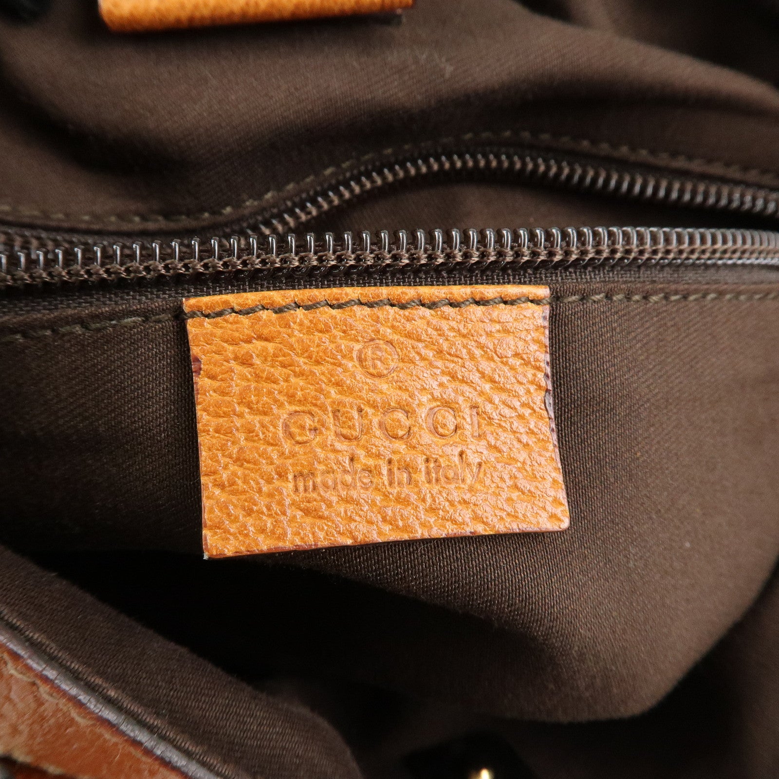 GUCCI GG Canvas Leather 2Way Shoulder Bag Beige Brown 146246 Used