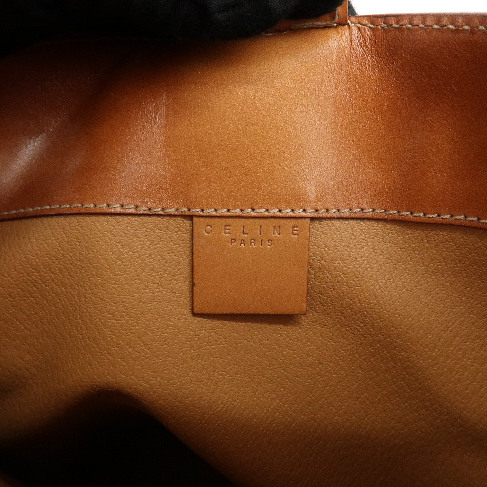 CELINE Macadam PVC Leather Shoulder Bag Hand Bag Brown Used