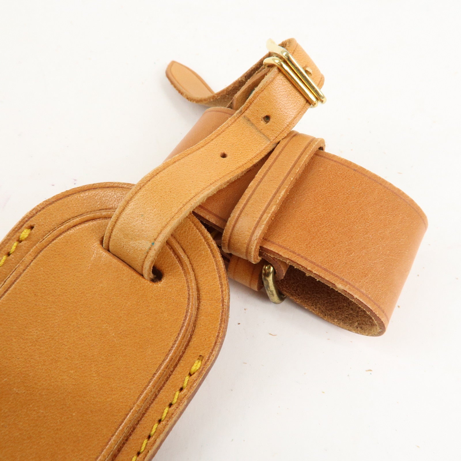 Louis Vuitton Set of 10 Leather Name Tag & Poignet Natural Used