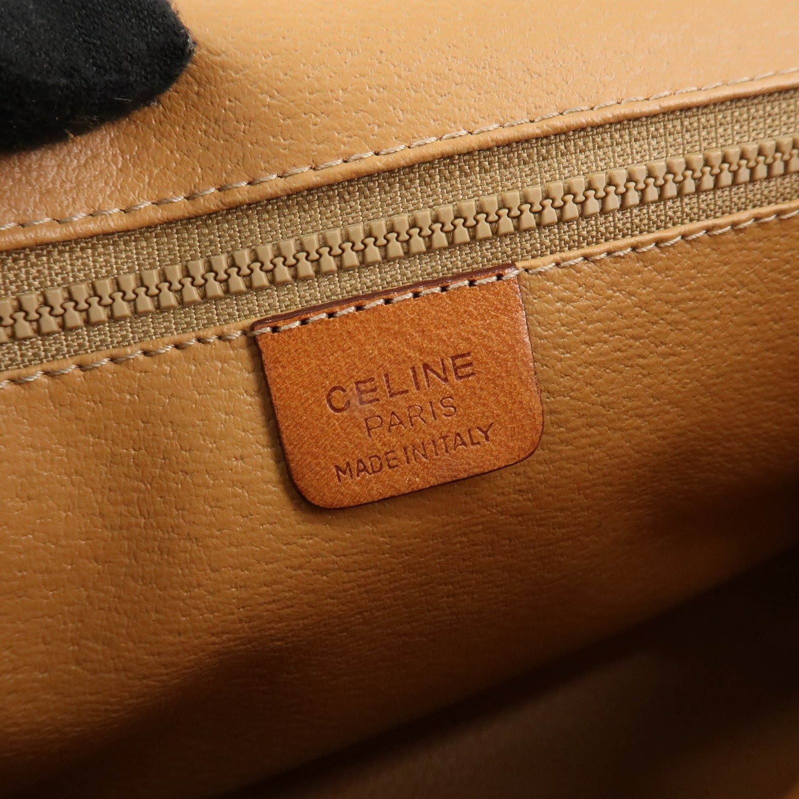 CELINE Macadam PVC Leather Shoulder Bag Hand Bag Brown Used