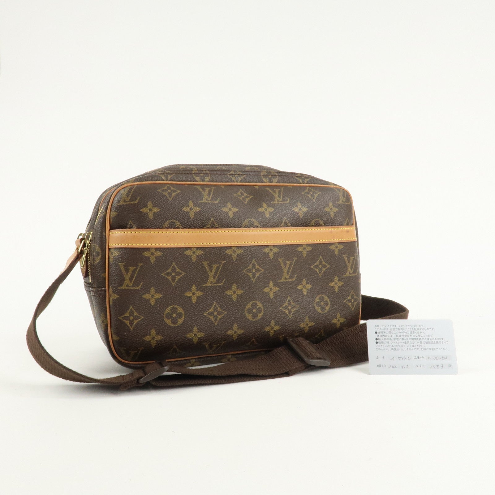 Louis Vuitton Monogram Reporter PM Shoulder Bag Brown M45254 Used
