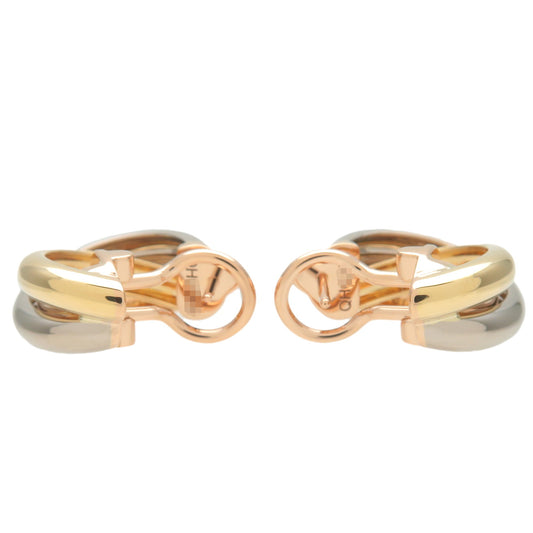 Cartier-Trinity-Earrings-K18-750Yellow-Gold-White-Gold-Rose-Gold