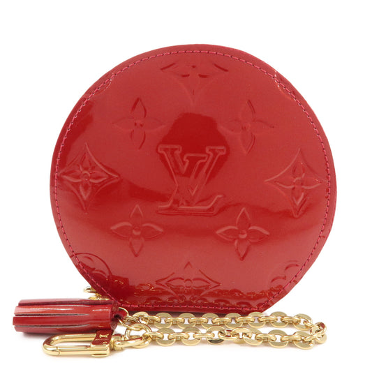 Louis-Vuitton-Monogram-Vernis-Porte-Monnaie-Chapeau-Coin-Case-Red