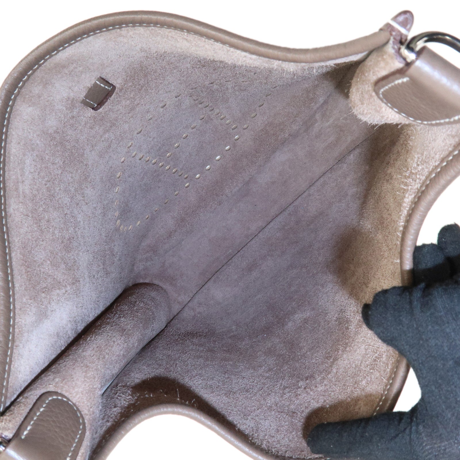 HERMES Taurillon Clemence Evelyne 3GM 髫ィ繝サ・スEツス・スEツ。JO Stamped Shoulder Bag