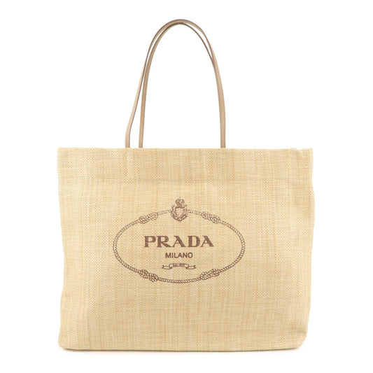 PRADA-Raffia-Leather-Resort-Limited-Shopper-Tote-Bag-Natural