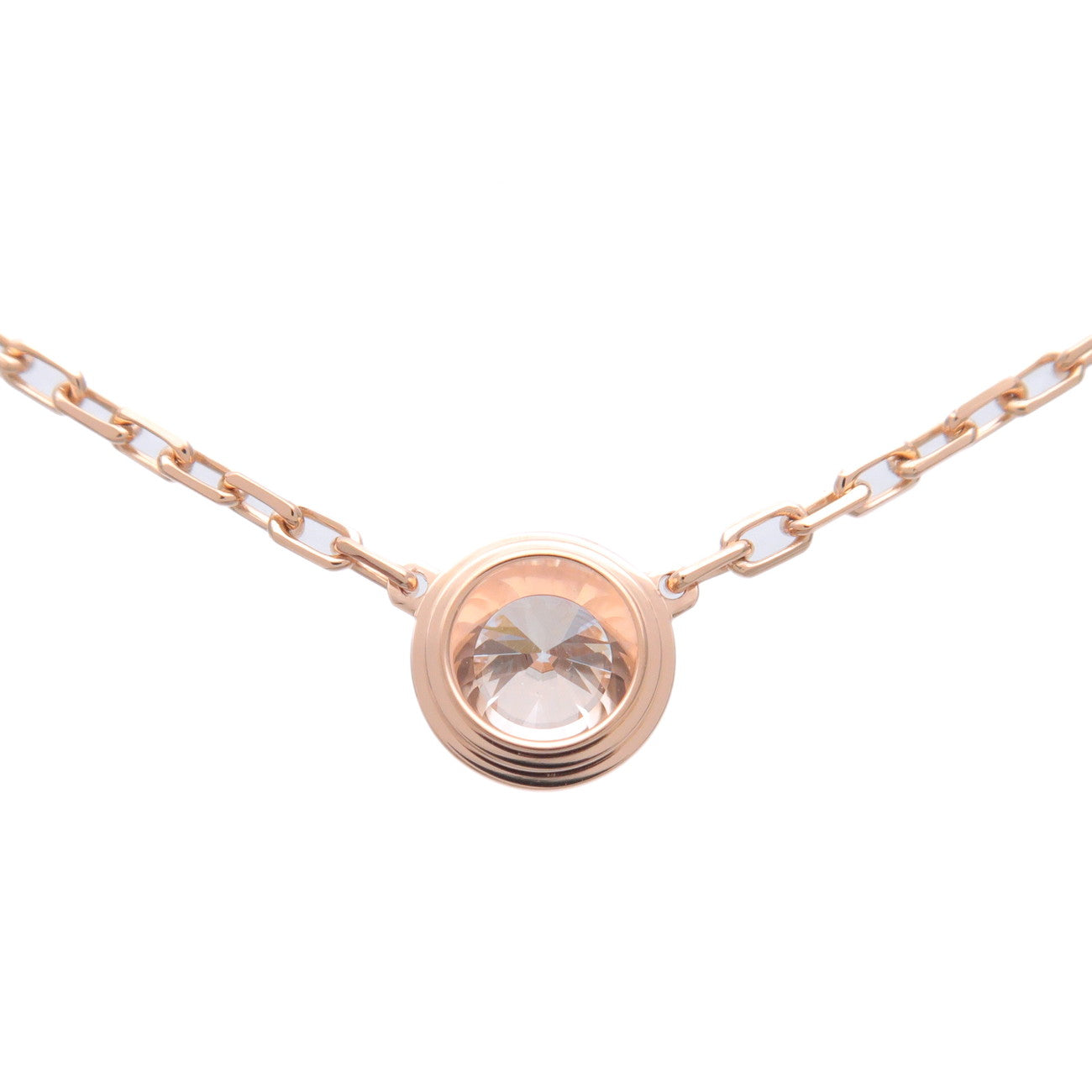 Cartier Diamants Legers Necklace LM Diamond 0.09ct K18 Rose Gold