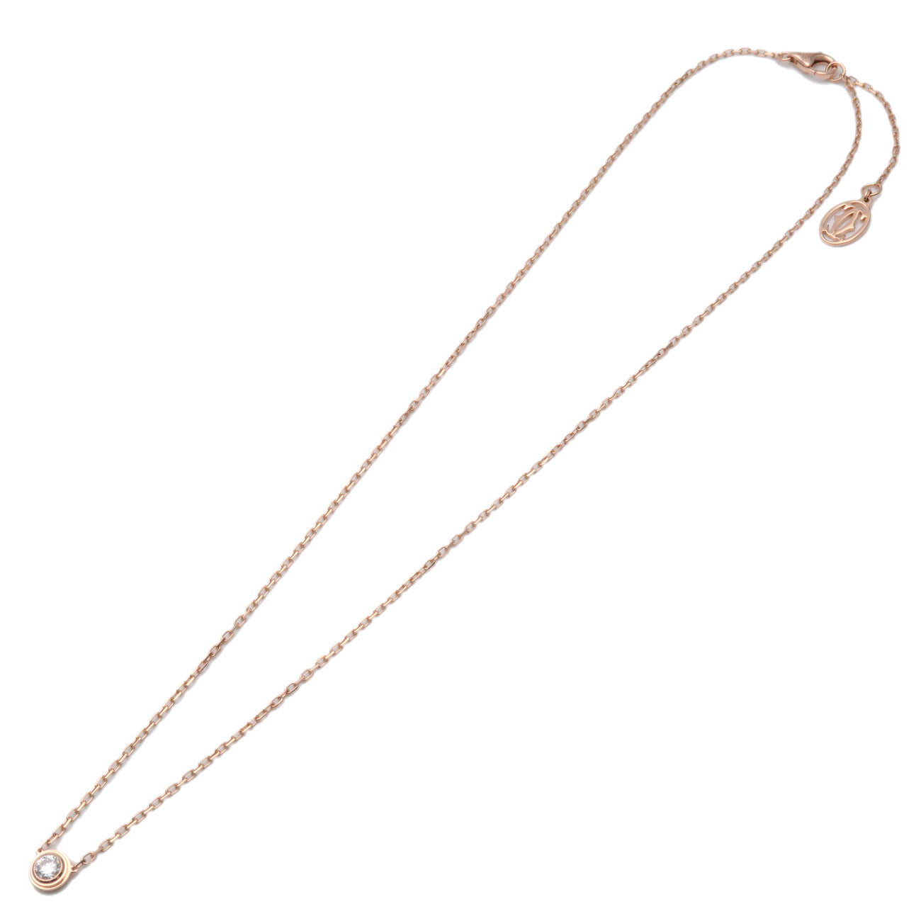 Cartier Diamants Lテゥgers Necklace LM Diamond 0.09ct K18 Rose Gold