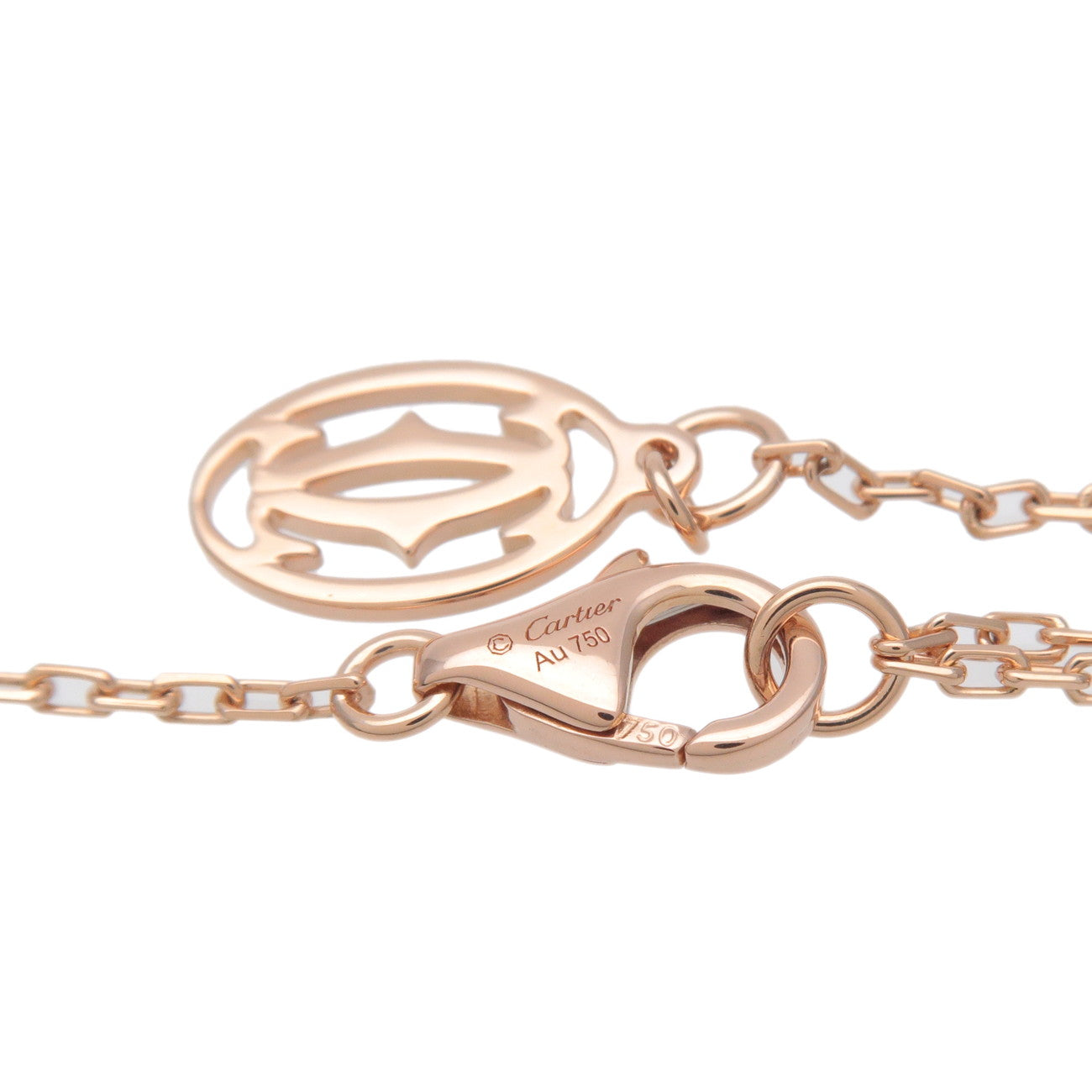Cartier Diamants Lテゥgers Necklace LM Diamond 0.09ct K18 Rose Gold