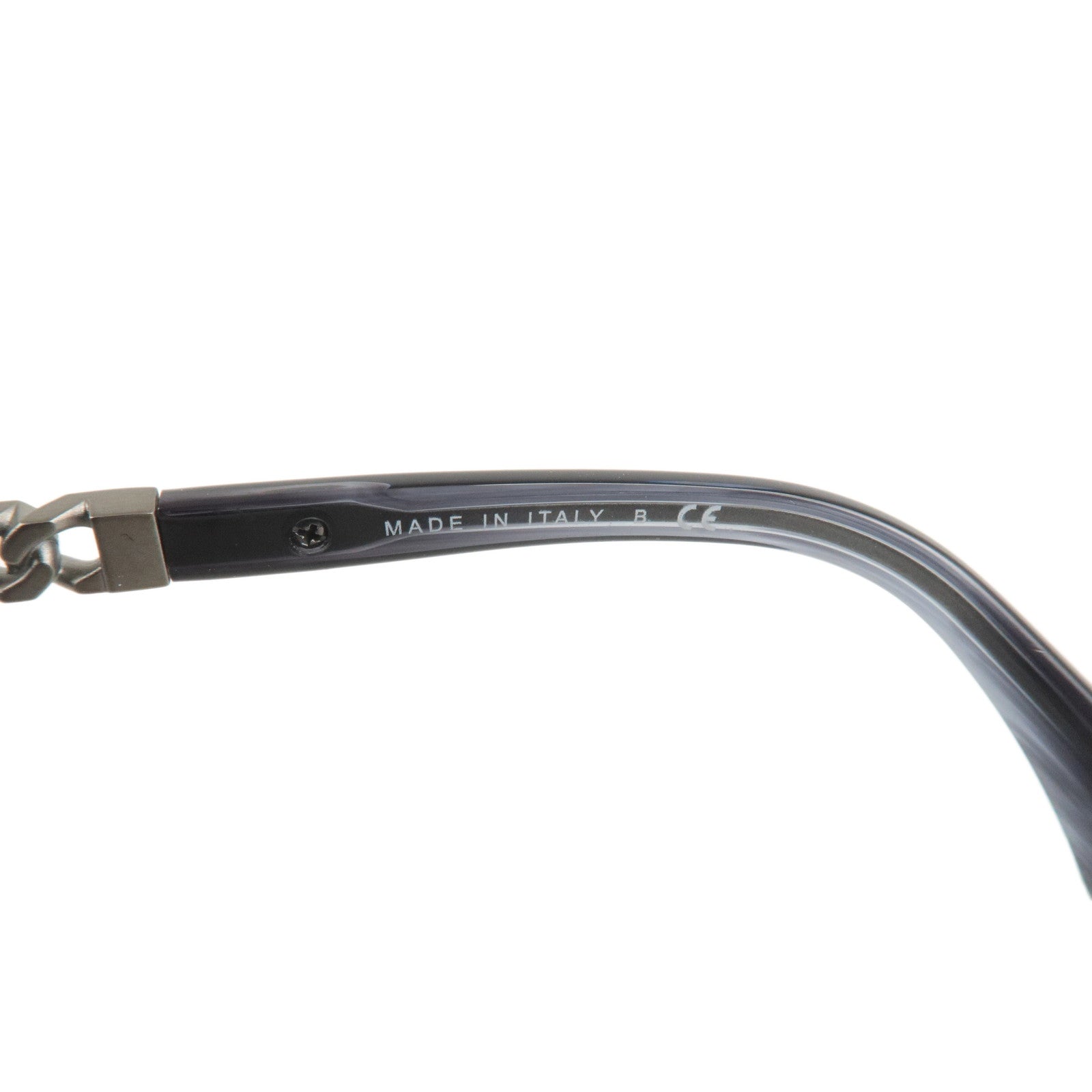 CHANEL Plastic Metal Chain Motif Sunglasses 56笆。20 140 Black 5353-A Used