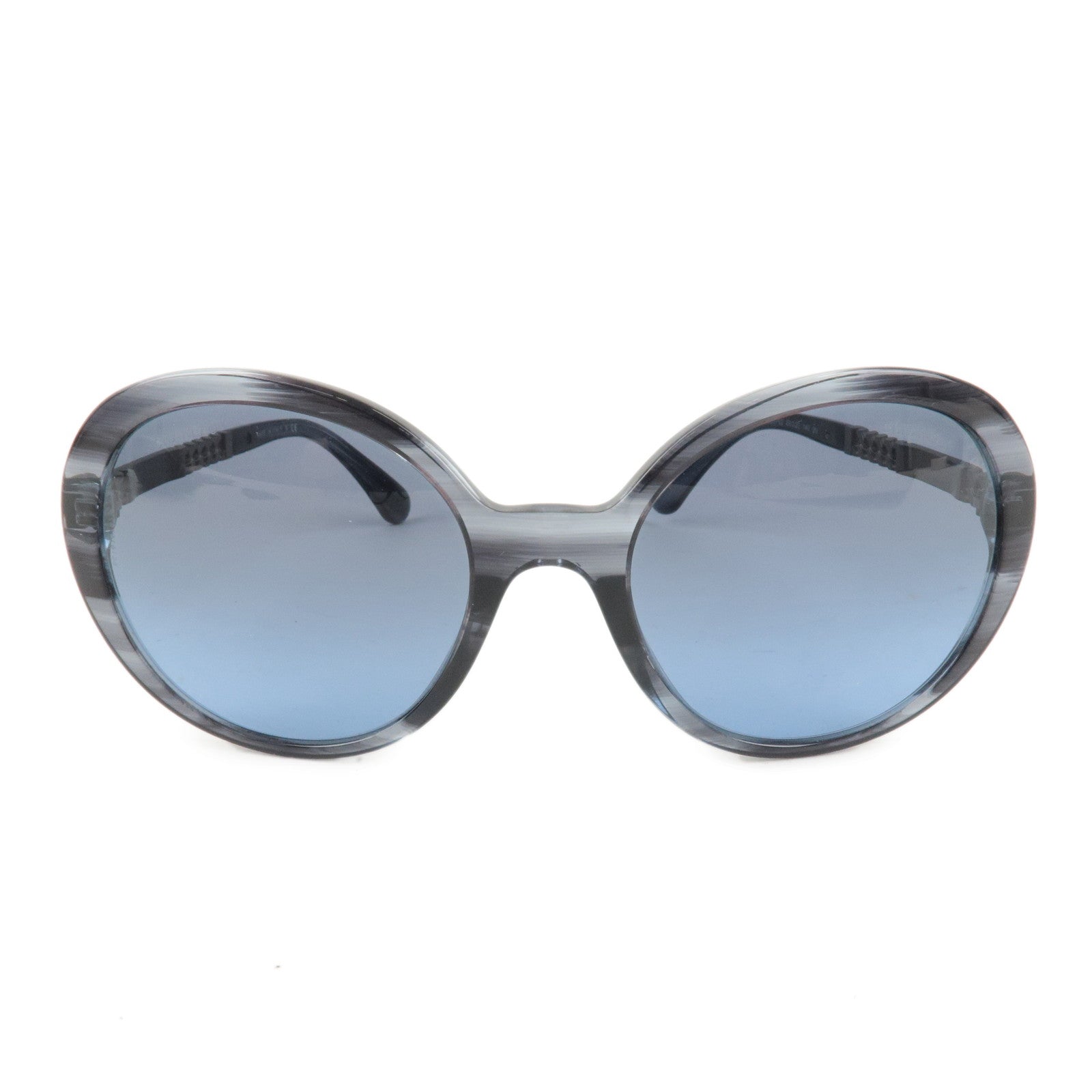 CHANEL Plastic Metal Chain Motif Sunglasses 56隨・ス。20 140 Black 5353-A Used