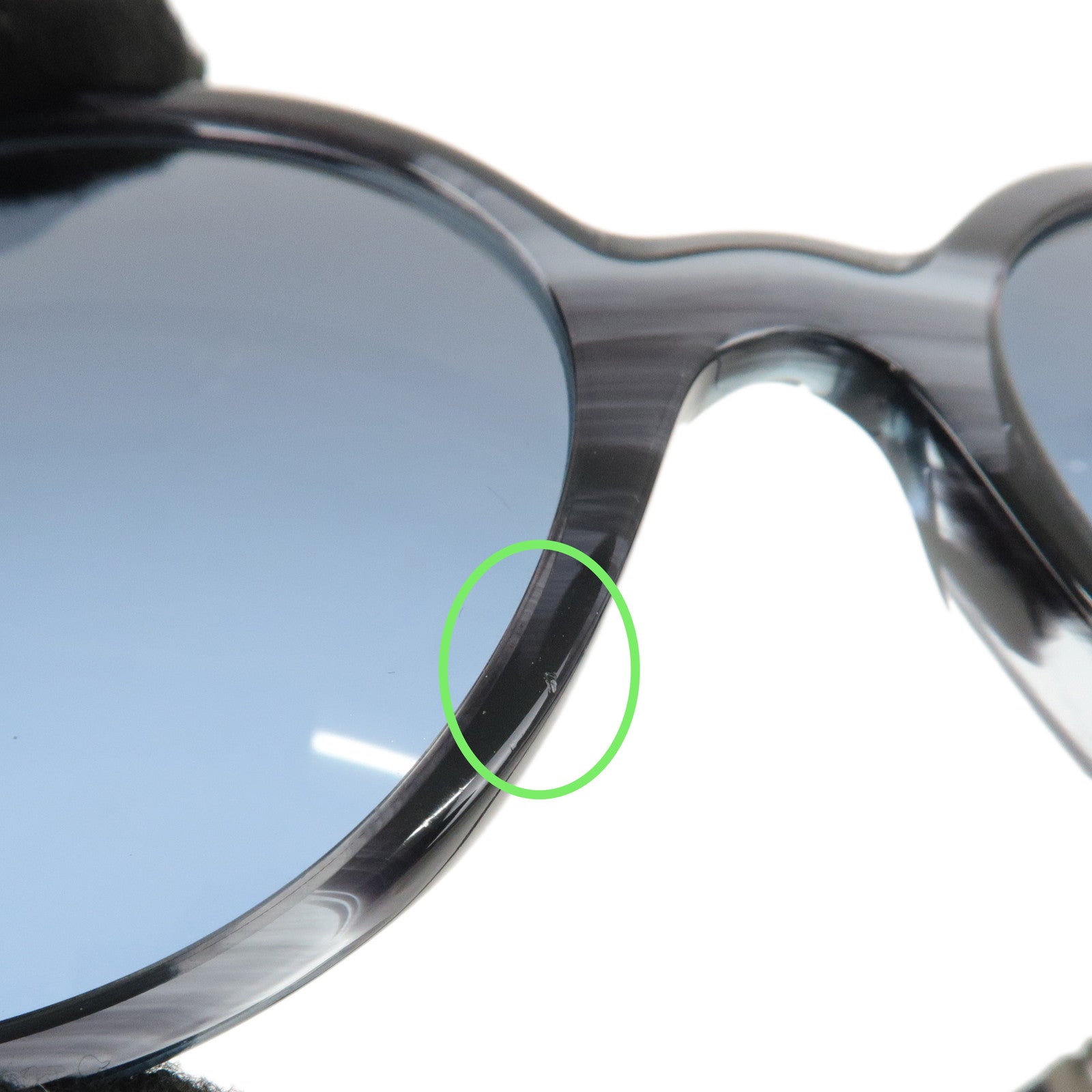 CHANEL Plastic Metal Chain Motif Sunglasses 56笆。20 140 Black 5353-A Used