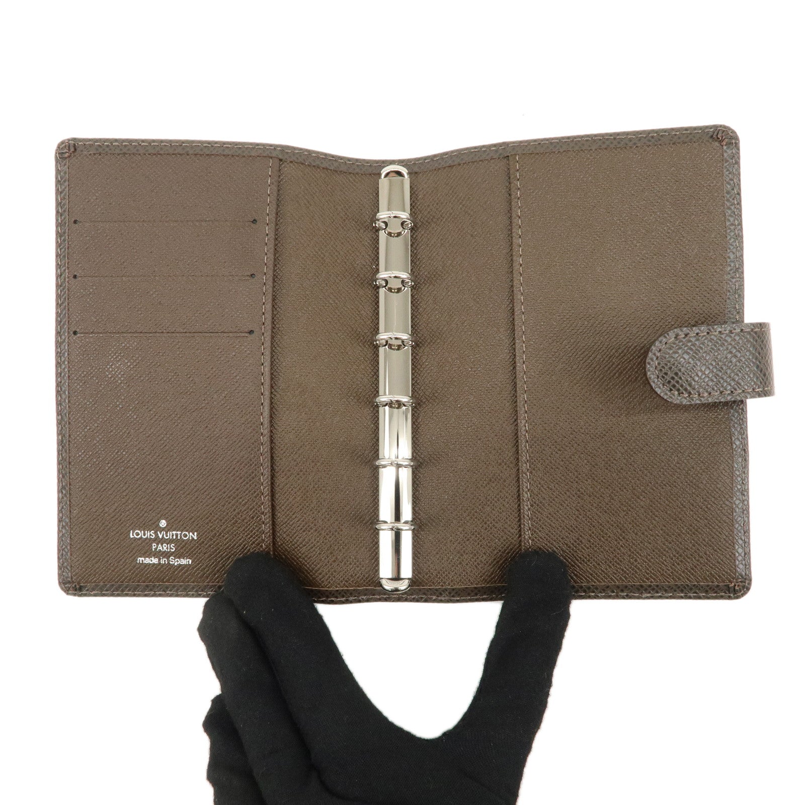 Louis Vuitton Taiga Agenda PM Notebook Cover Epicea R20434 Used