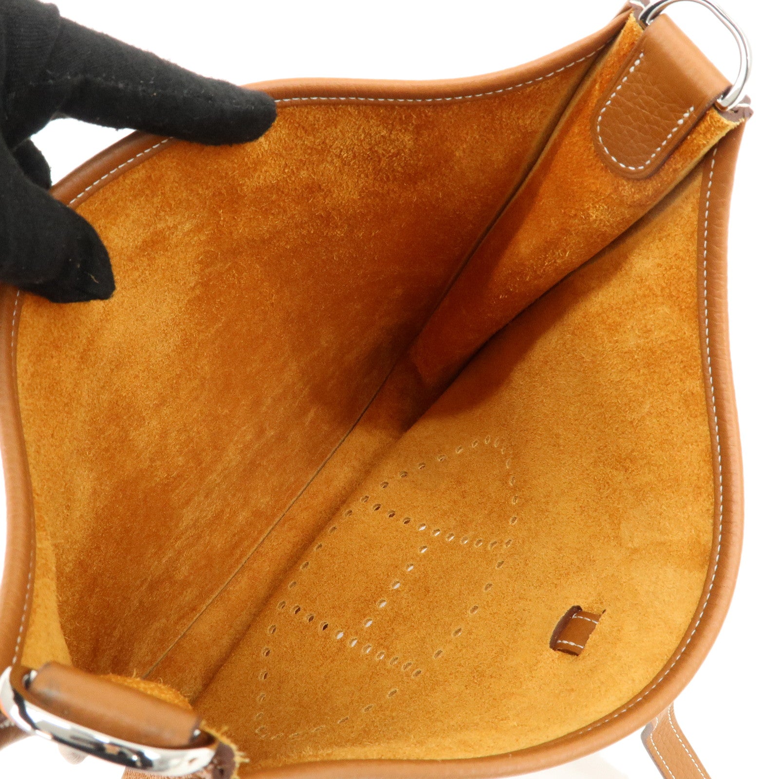 HERMES Taurillon Clemence Evelyn 3PM B Stamp Shoulder Bag Used