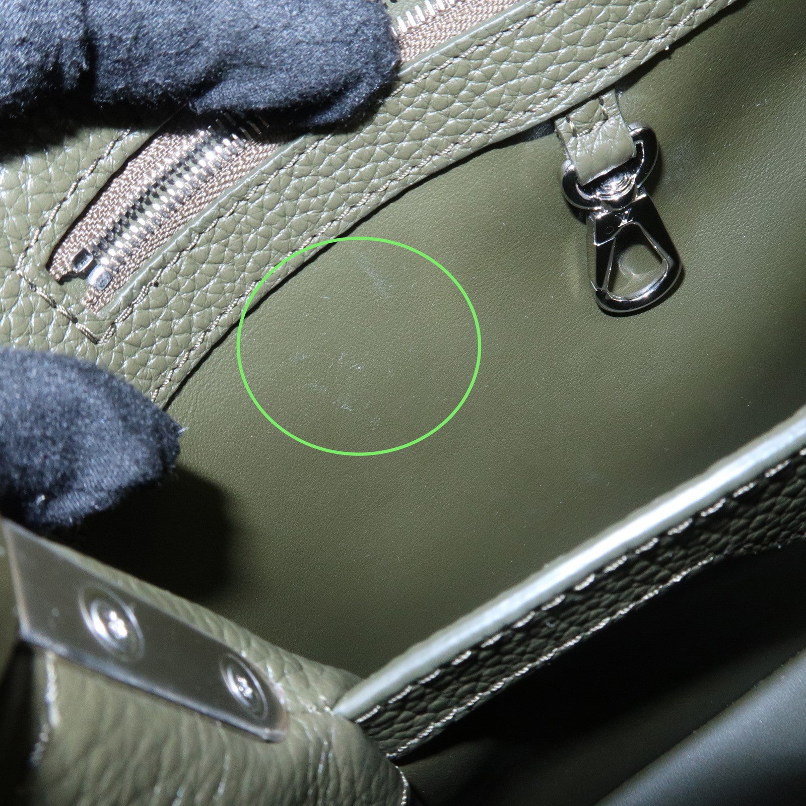 Louis Vuitton Capucines BB 2Way Hand Bag Khaki M57227 Used